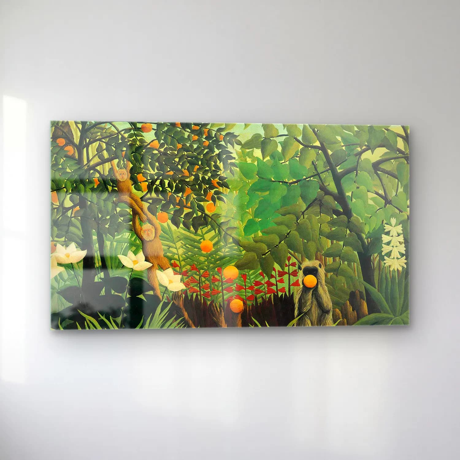 Henri Rousseau – Exotic Landscape cam tablo — sol açıdan görünüm