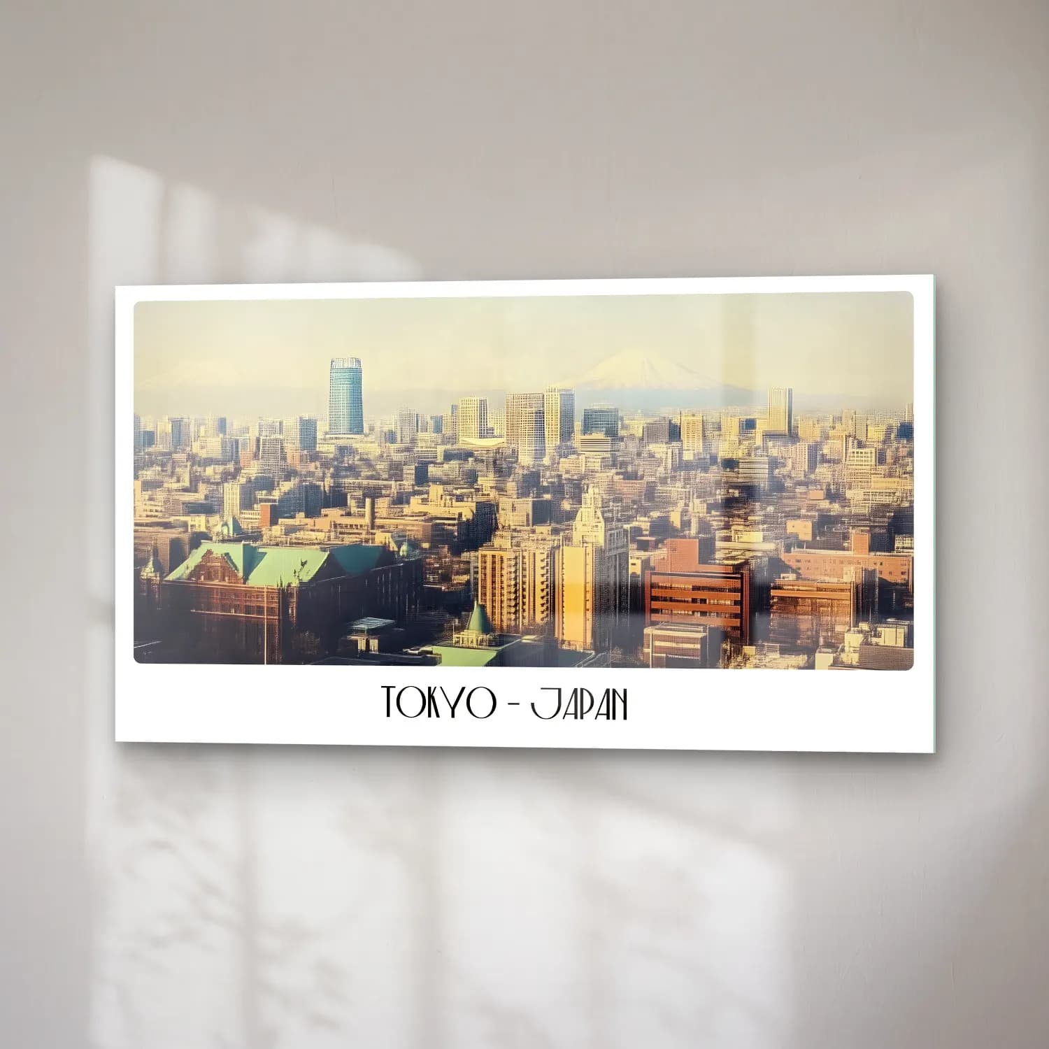 Japon Baskı Japon Şehri No. 45 cam tablo — sağ açıdan görünüm