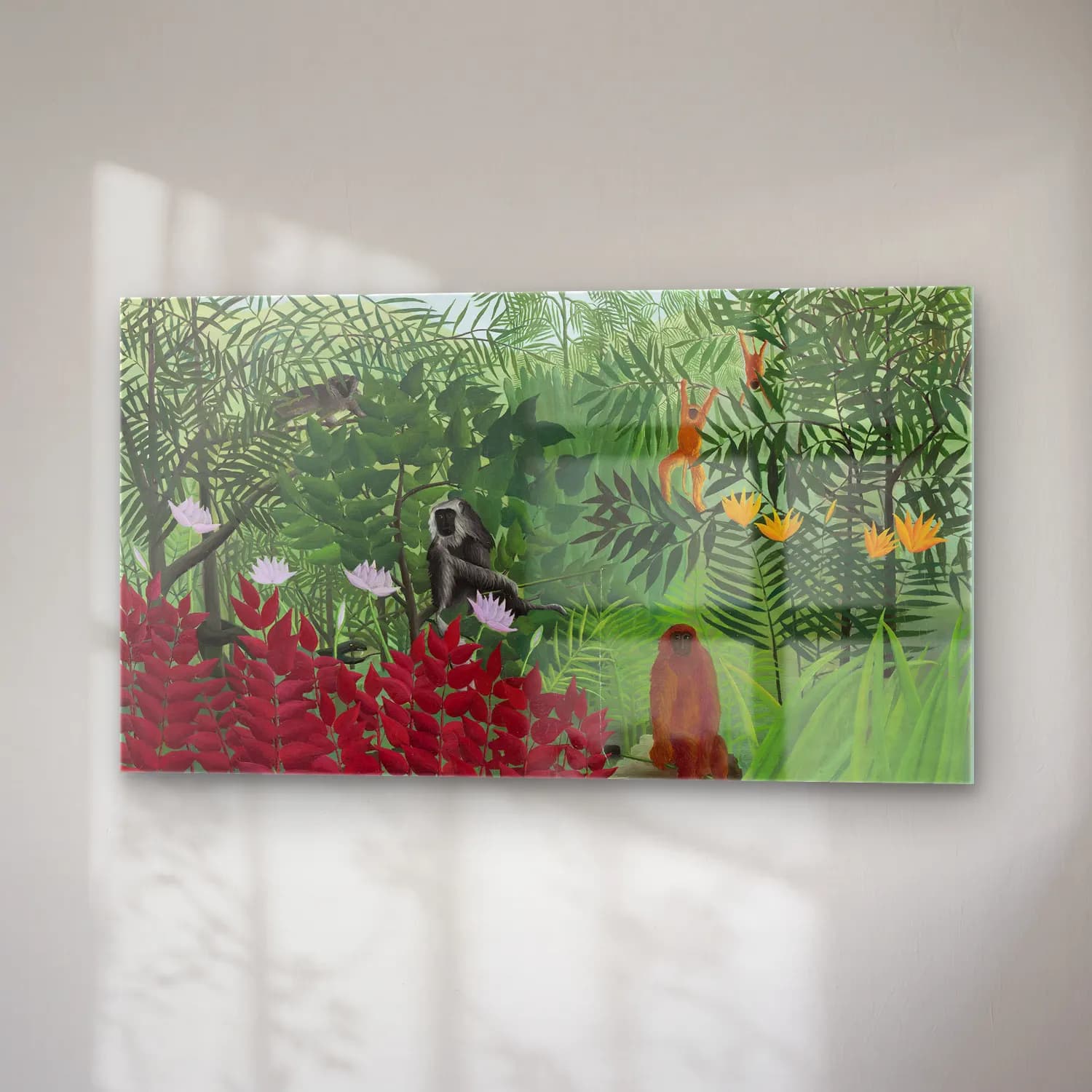 Henri Rousseau – Tropical Forest withe Monkeys cam tablo — sağ açıdan görünüm