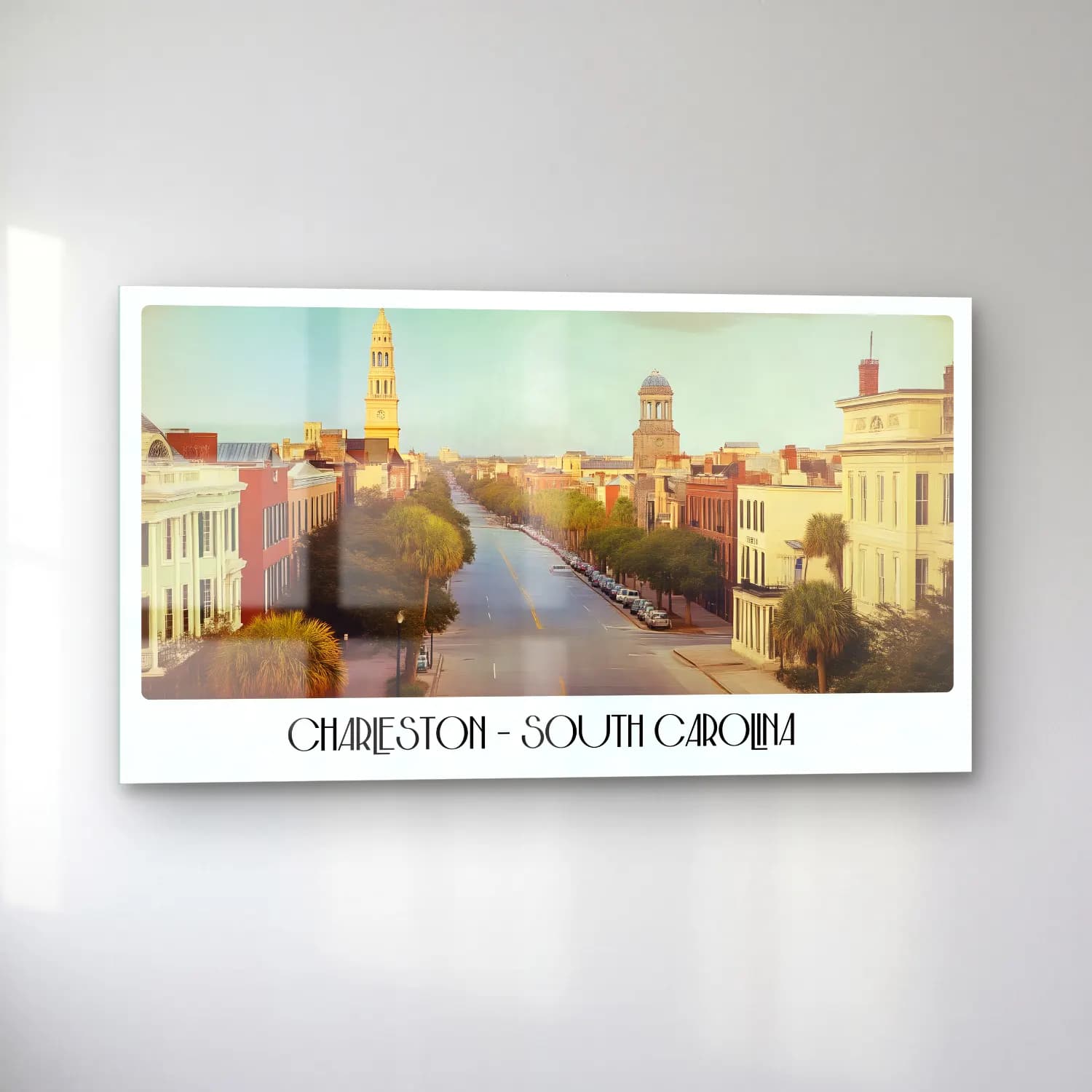 Pastel Katedral – Pastel Tonlar cam tablo — sol açıdan görünüm