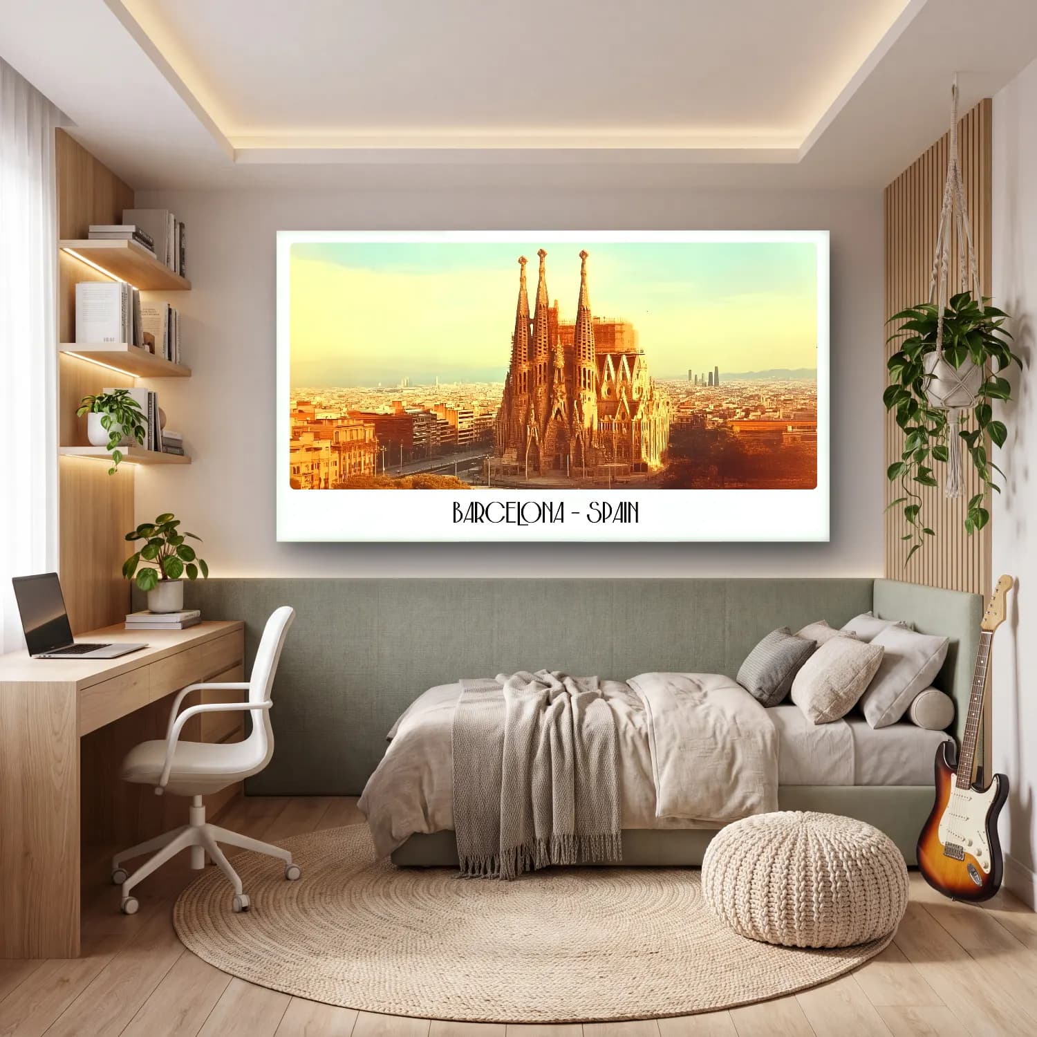 Vintage Poster Katedral No. 3 cam tablo — genç odasında