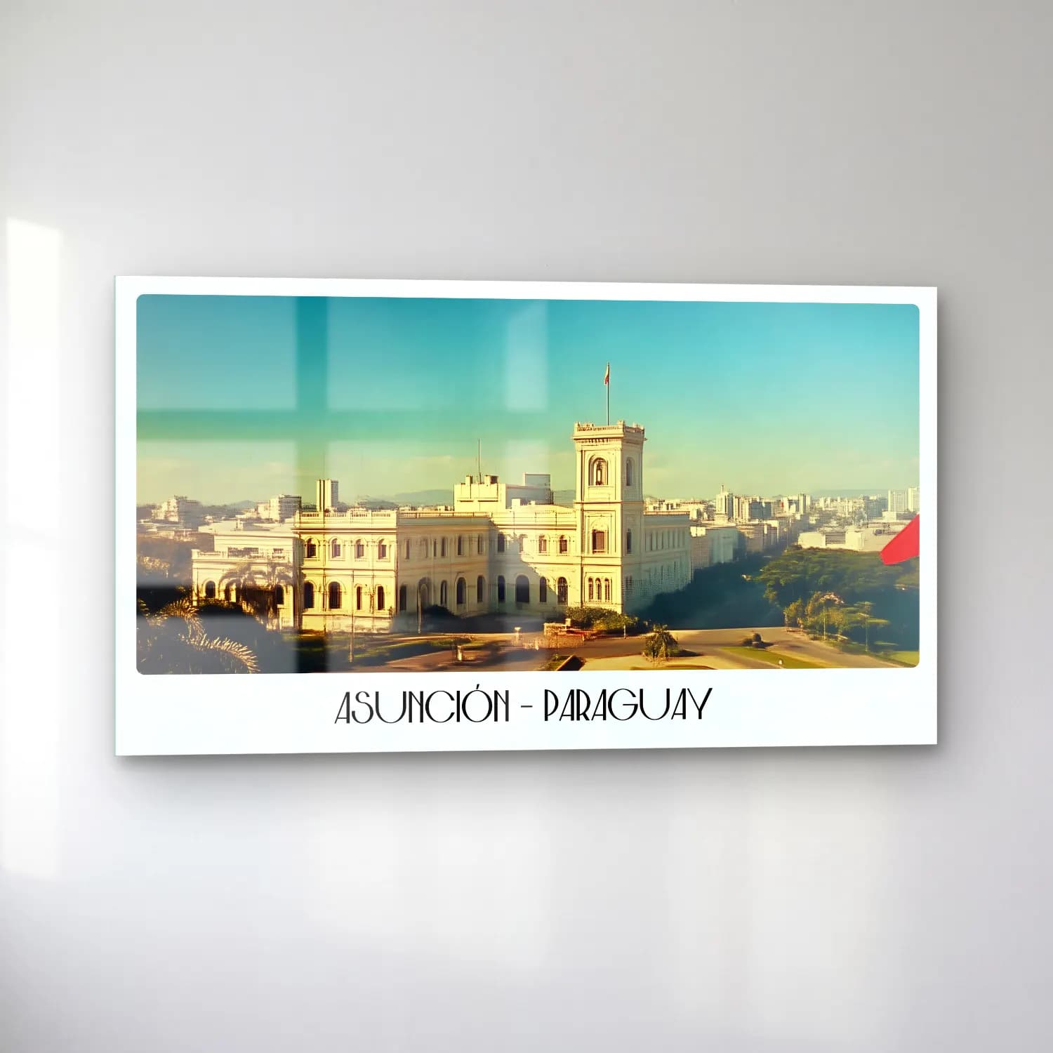 Pastel Şato No. 3 cam tablo — sol açıdan görünüm