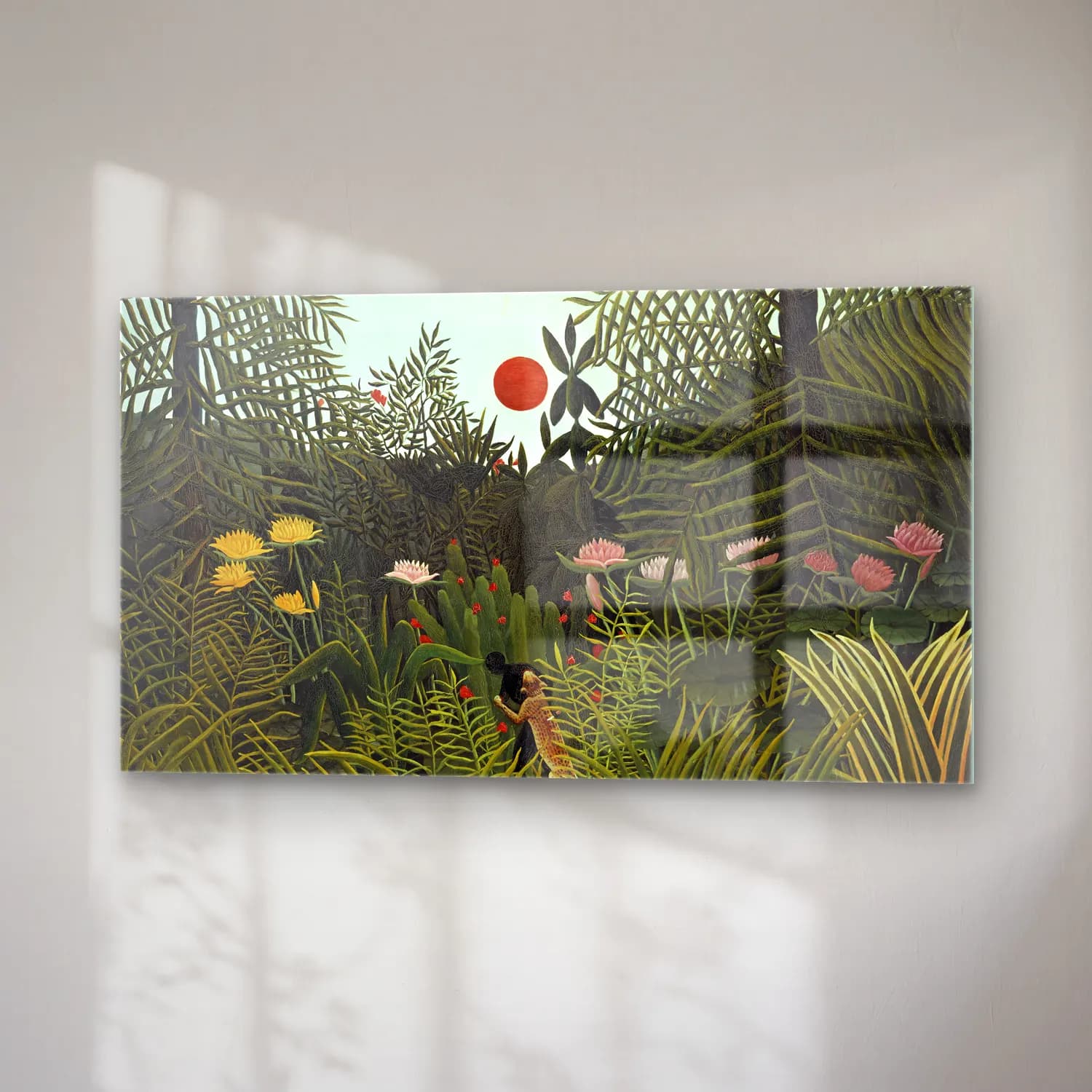 Henri Rousseau – Virgin Forest with-Sunset cam tablo — sağ açıdan görünüm
