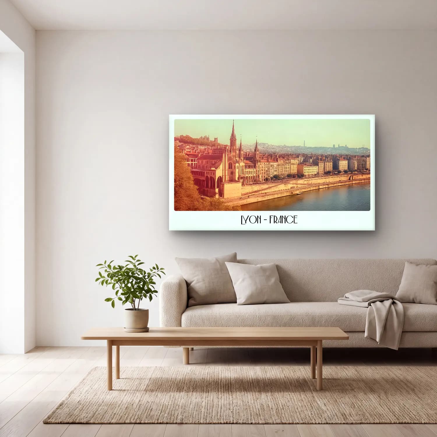 Pastel Paris ve Eyfel Kulesi – Bej Tonlar cam tablo — açık renk salonda