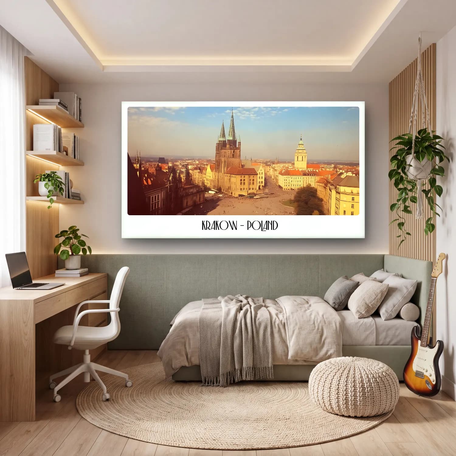 Vintage Poster Katedral No. 4 cam tablo — genç odasında