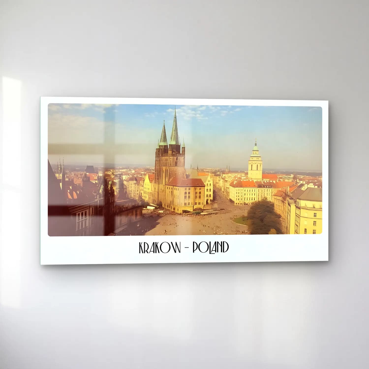 Vintage Poster Katedral No. 4 cam tablo — sol açıdan görünüm
