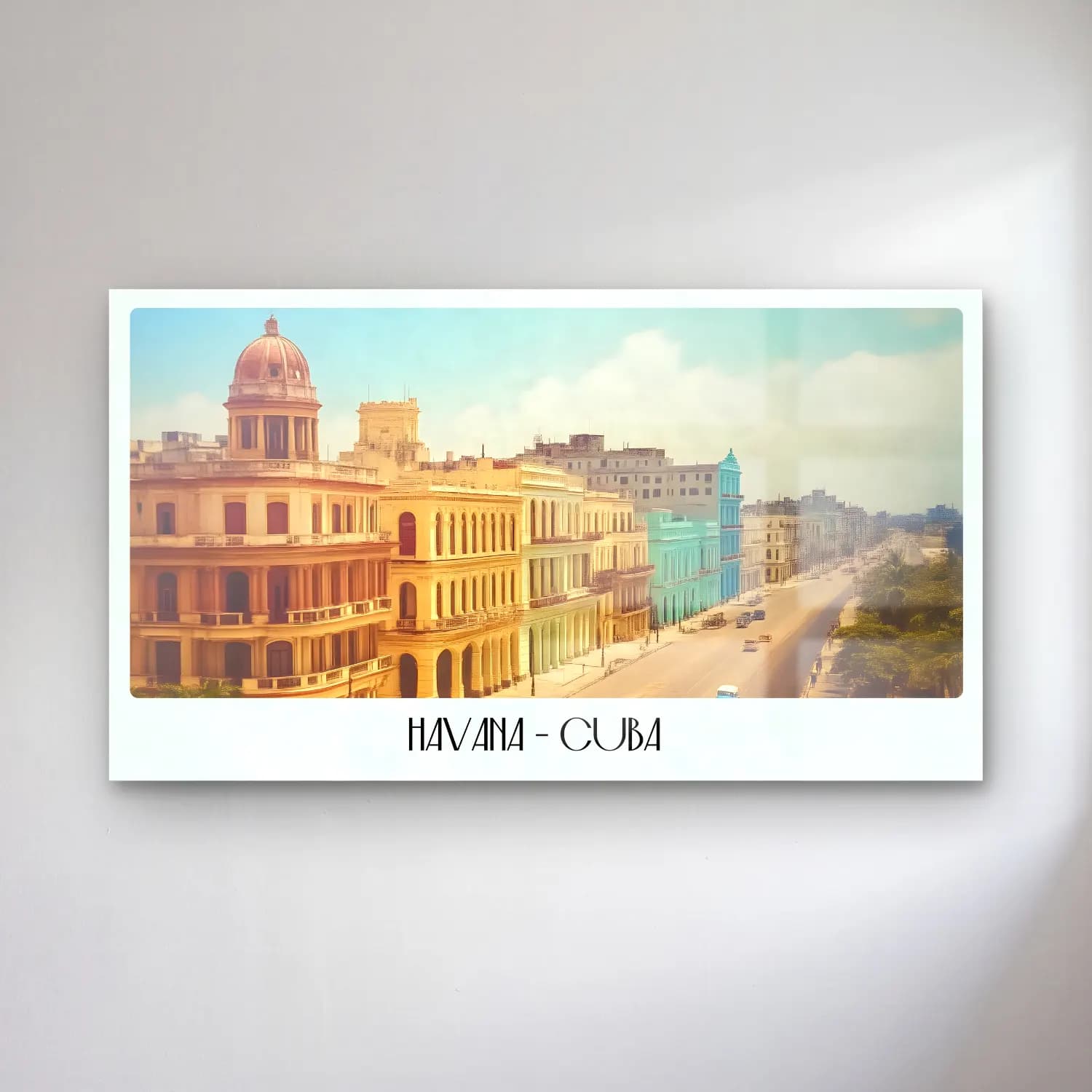 Pastel Kafeli Avrupa Sokağı – Turkuaz Tonlar cam tablo — Pastel Kafeli Avrupa Sokağı – Turkuaz Tonlar — pastel kafeli avrupa sokağı