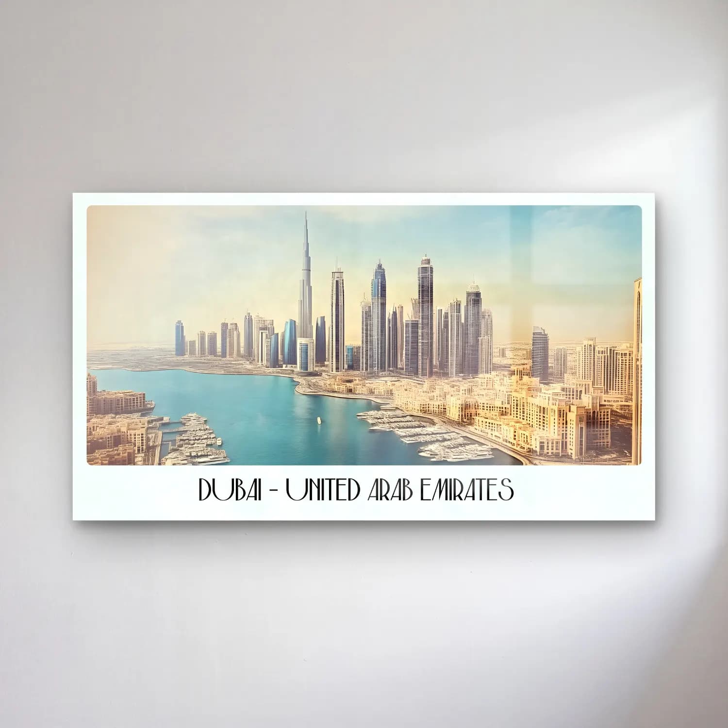 Pastel Liman ve Tekneler No. 4 cam tablo — Pastel Liman ve Tekneler No. 4 — pastel liman ve tekneler