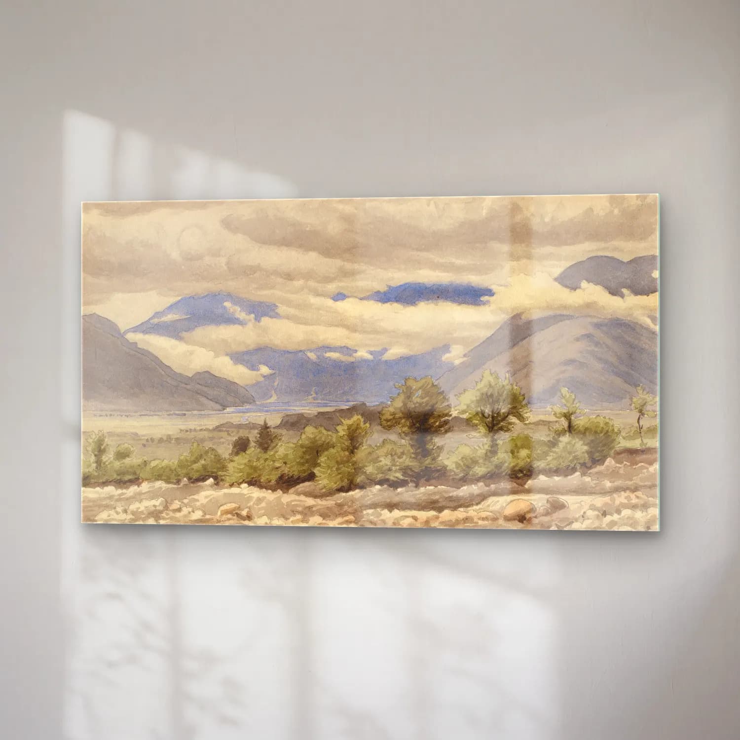 P.C. Skovgaard – Italian mountain landscape in cloudy weather cam tablo — sağ açıdan görünüm