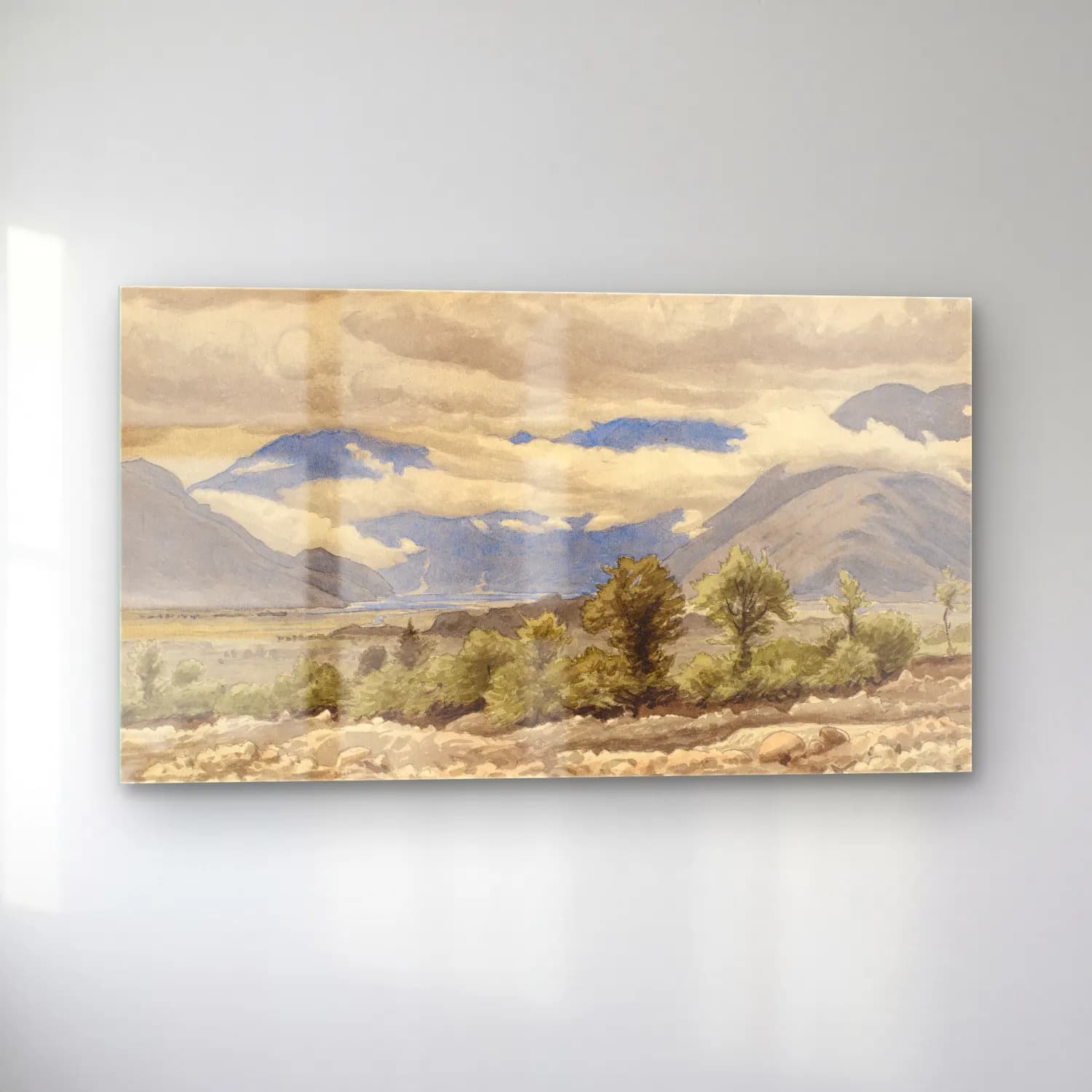P.C. Skovgaard – Italian mountain landscape in cloudy weather cam tablo — sol açıdan görünüm