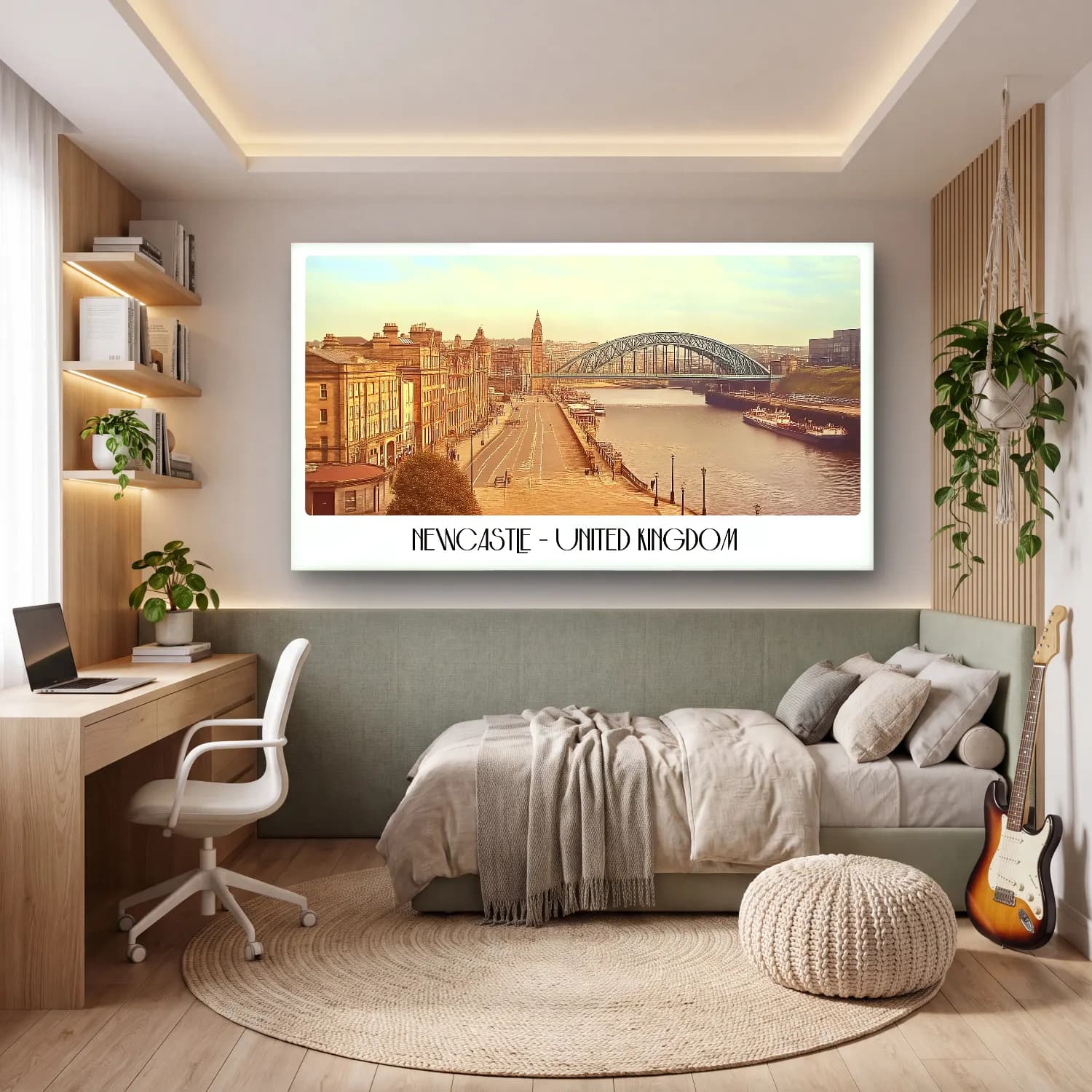 Pastel Şato No. 5 cam tablo — genç odasında