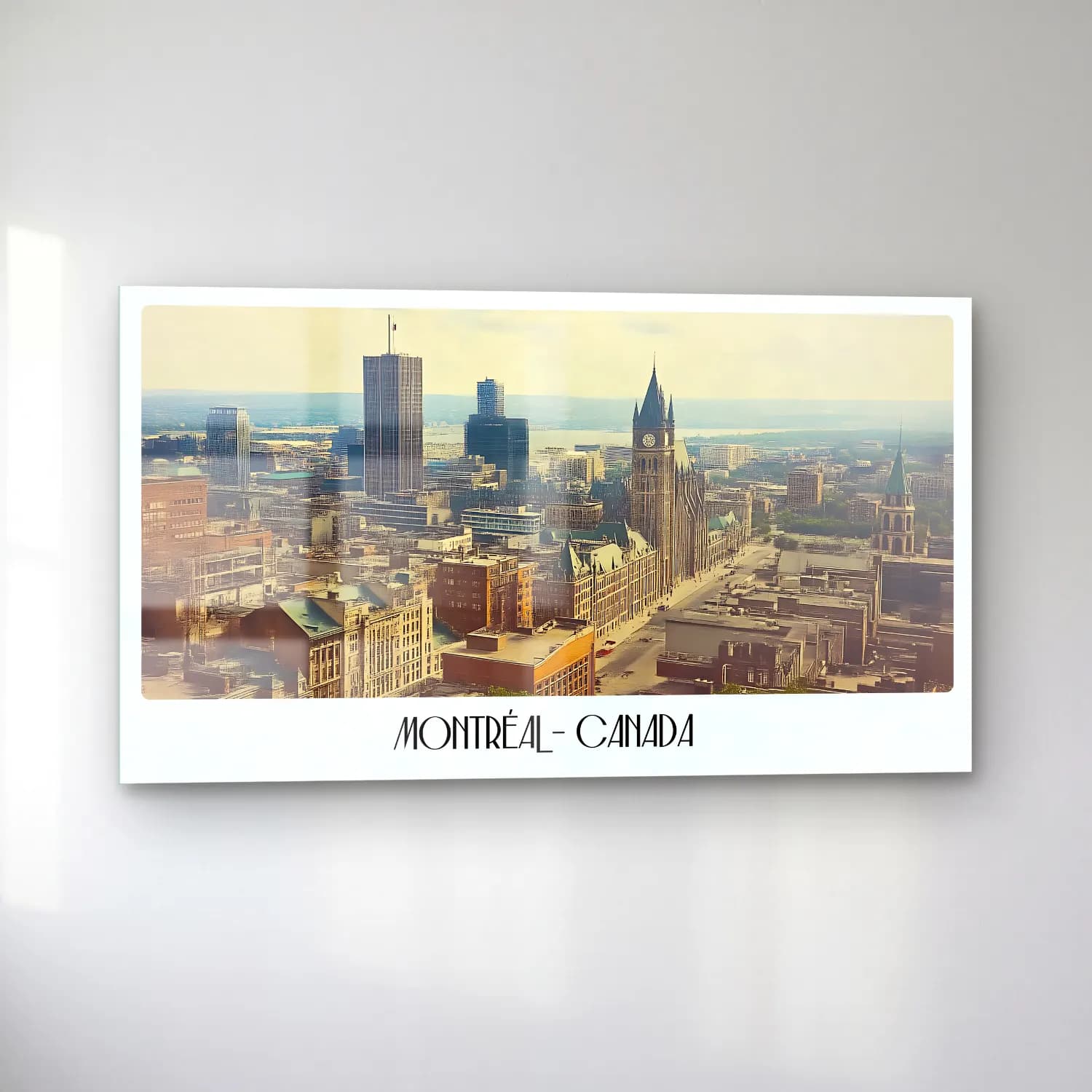 Vintage Poster Katedral No. 5 cam tablo — sol açıdan görünüm