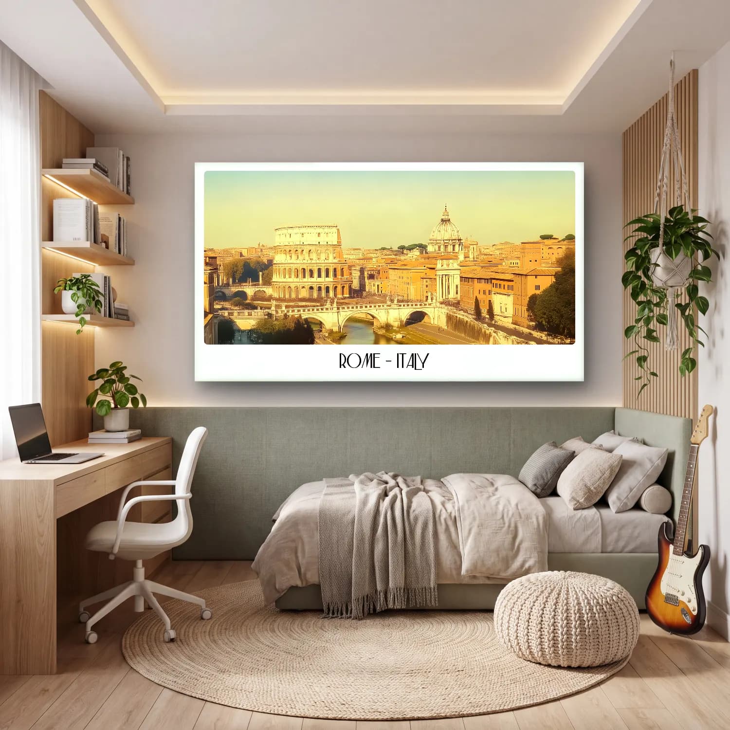 Pastel Roma – Pastel Tonlar cam tablo — genç odasında