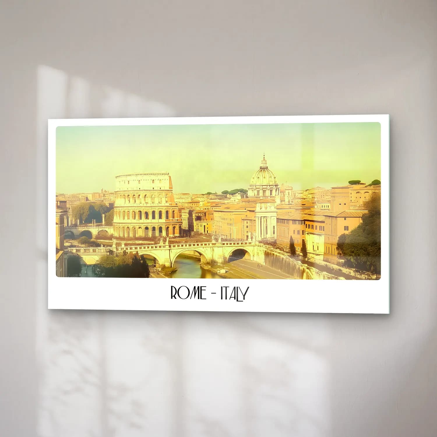 Pastel Roma – Pastel Tonlar cam tablo — sağ açıdan görünüm