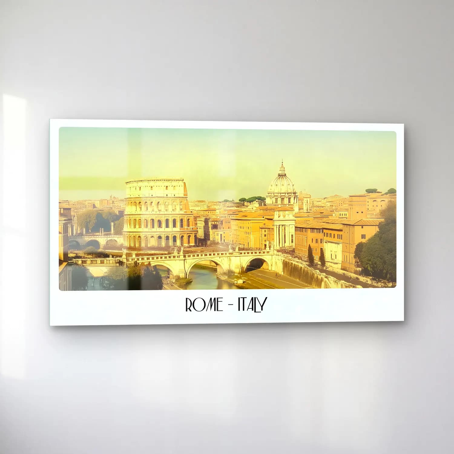Pastel Roma – Pastel Tonlar cam tablo — sol açıdan görünüm