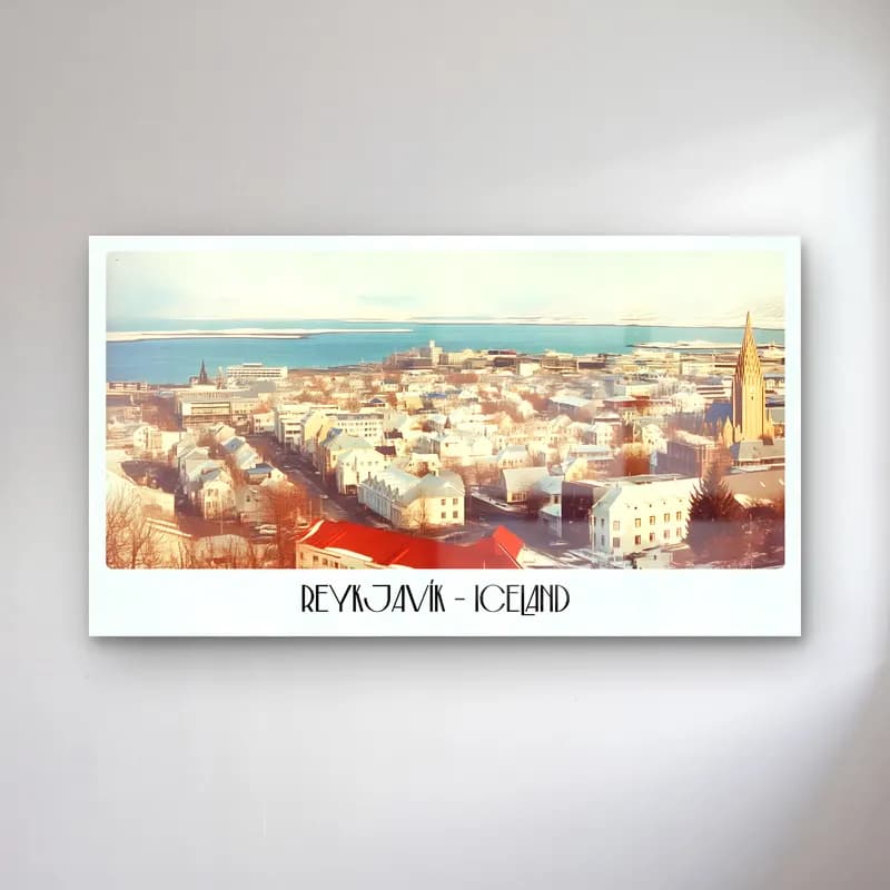 Pastel Yunan Adası – Mavi Tonlar cam tablo — Pastel Yunan Adası – Mavi Tonlar — pastel yunan adası