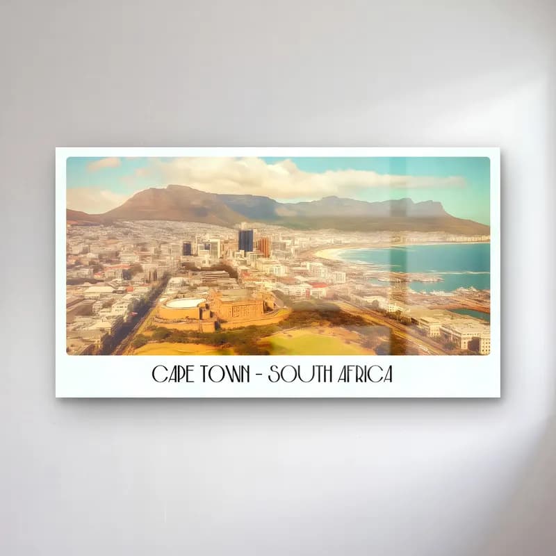 Pastel Akdeniz Sahil Kasabası – Pastel Tonlar cam tablo — Pastel Akdeniz Sahil Kasabası – Pastel Tonlar — pastel akdeniz sahil kasabası