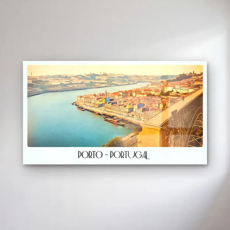 Pastel Liman ve Tekneler – Sarı Tonlar cam tablo — Pastel Liman ve Tekneler – Sarı Tonlar — pastel liman ve tekneler