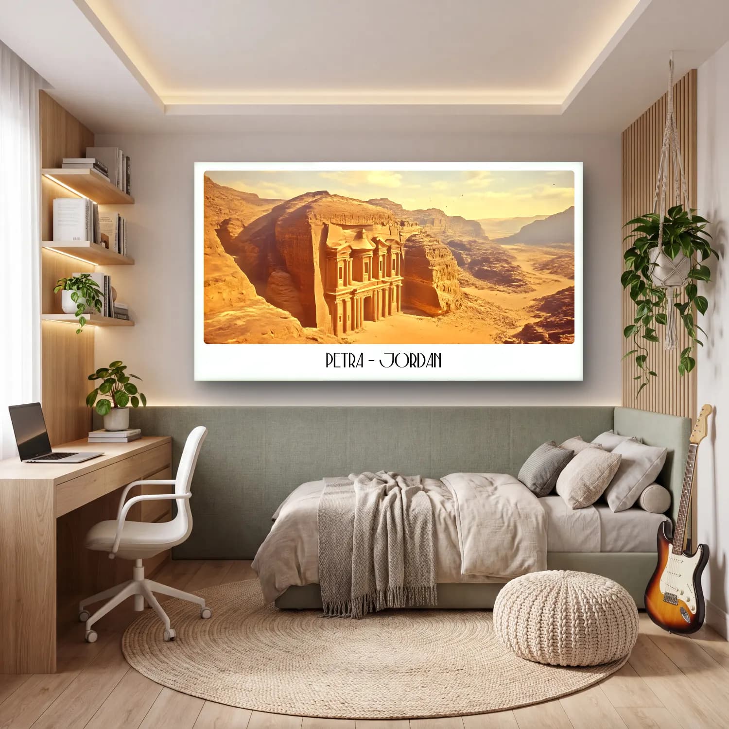Pastel Antik Kalıntılar No. 3 cam tablo — genç odasında