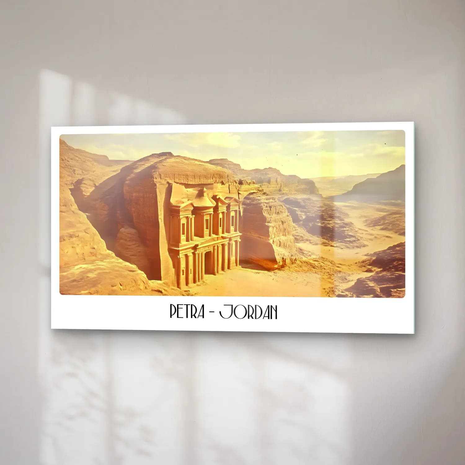 Pastel Antik Kalıntılar No. 3 cam tablo — sağ açıdan görünüm