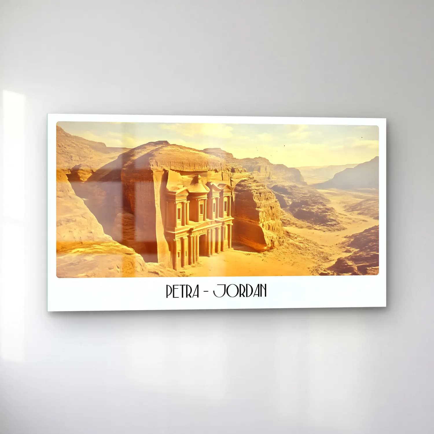 Pastel Antik Kalıntılar No. 3 cam tablo — sol açıdan görünüm