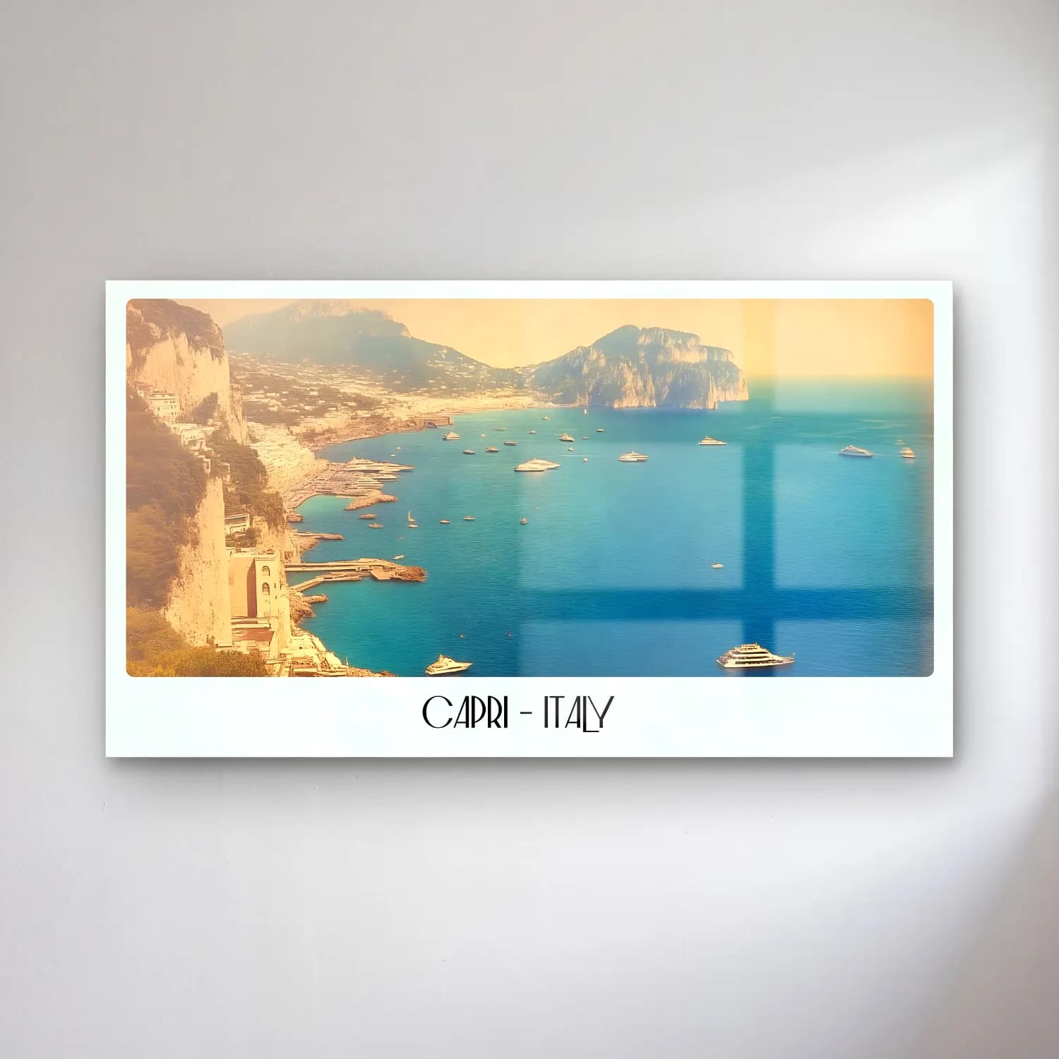 Pastel İtalyan Sahili – Bej Tonlar cam tablo — Pastel İtalyan Sahili – Bej Tonlar — pastel i̇talyan sahili