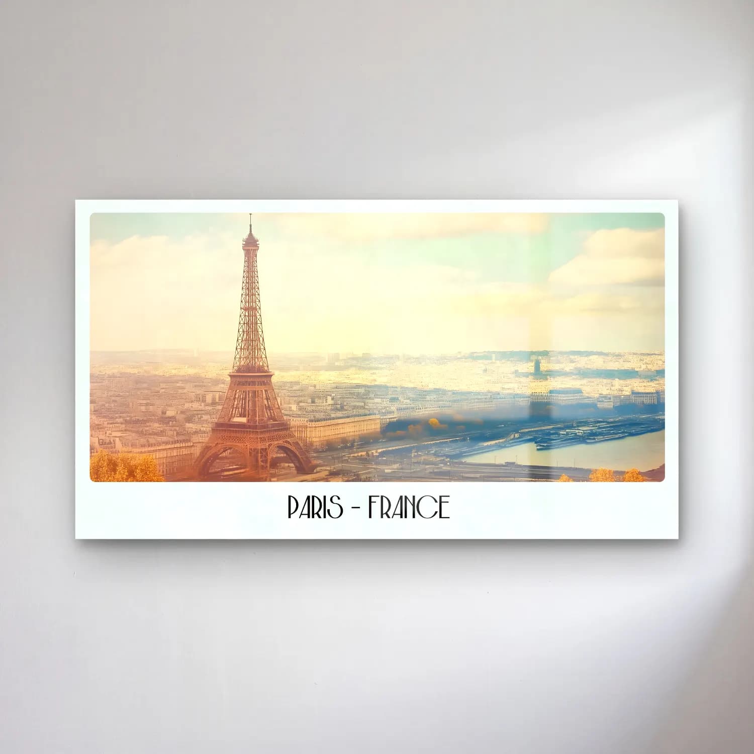 Pastel Paris ve Eyfel Kulesi No. 8 cam tablo — Pastel Paris ve Eyfel Kulesi No. 8 — pastel paris ve eyfel kulesi