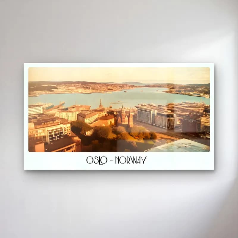 Pastel Akdeniz Sahil Kasabası No. 9 cam tablo — Pastel Akdeniz Sahil Kasabası No. 9 — pastel akdeniz sahil kasabası