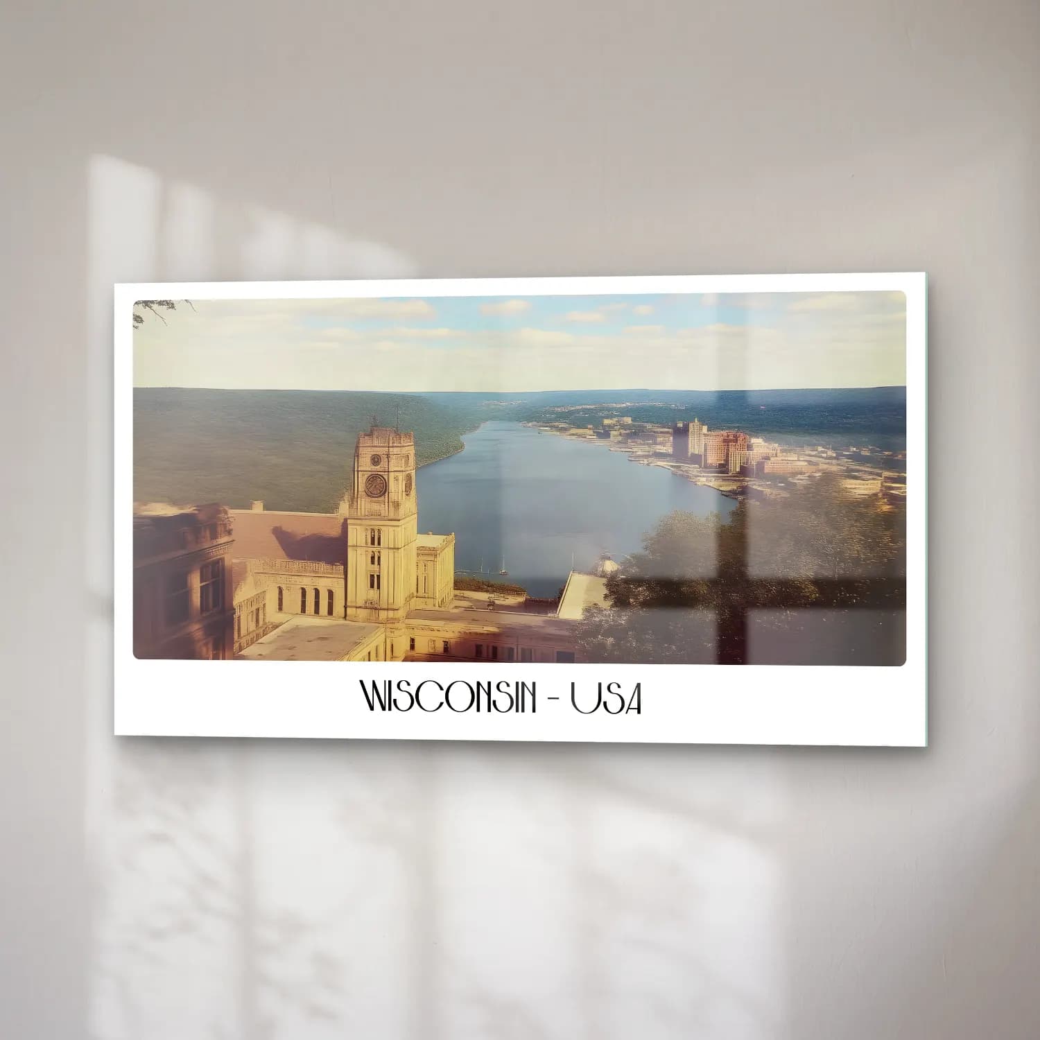 Pastel Katedral No. 8 cam tablo — sağ açıdan görünüm