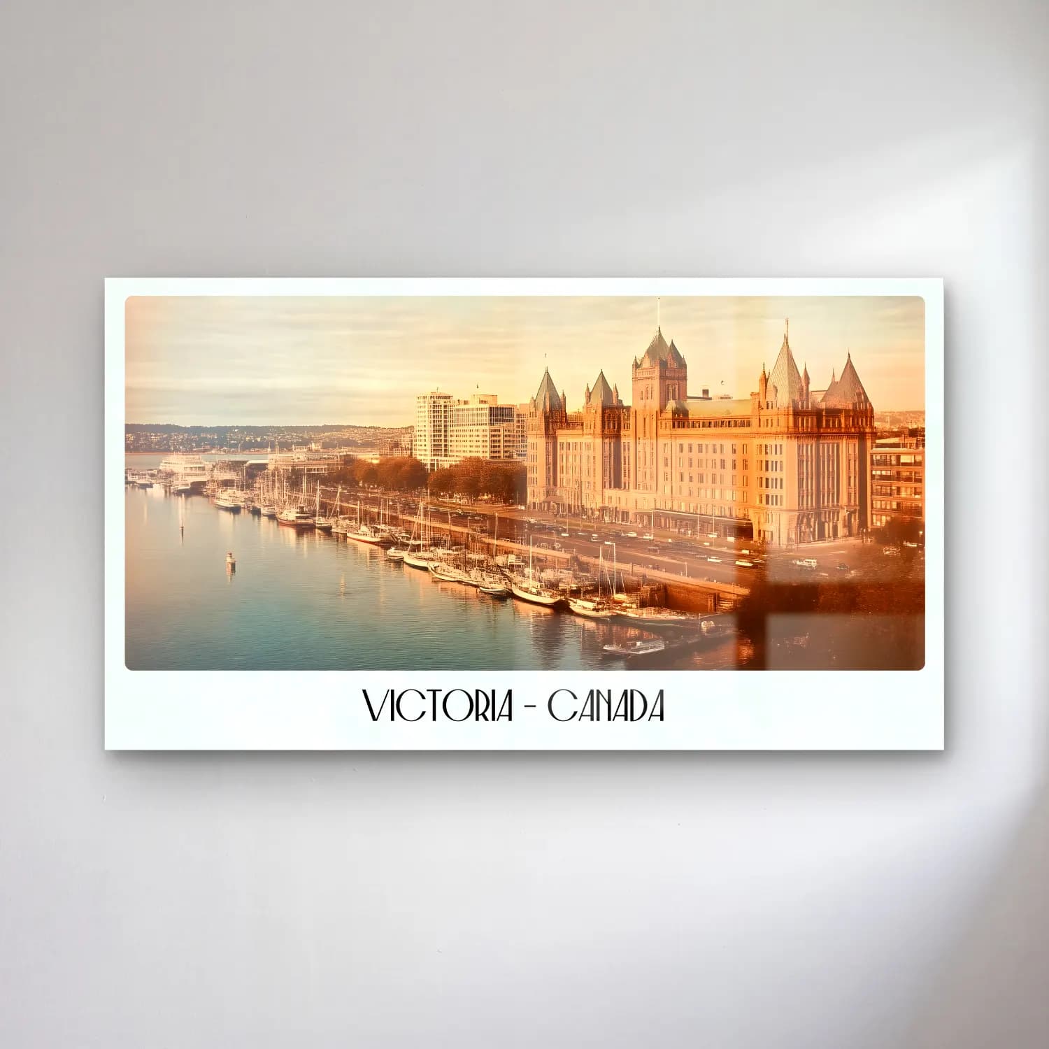 Pastel Liman ve Tekneler No. 8 cam tablo — Pastel Liman ve Tekneler No. 8 — pastel liman ve tekneler