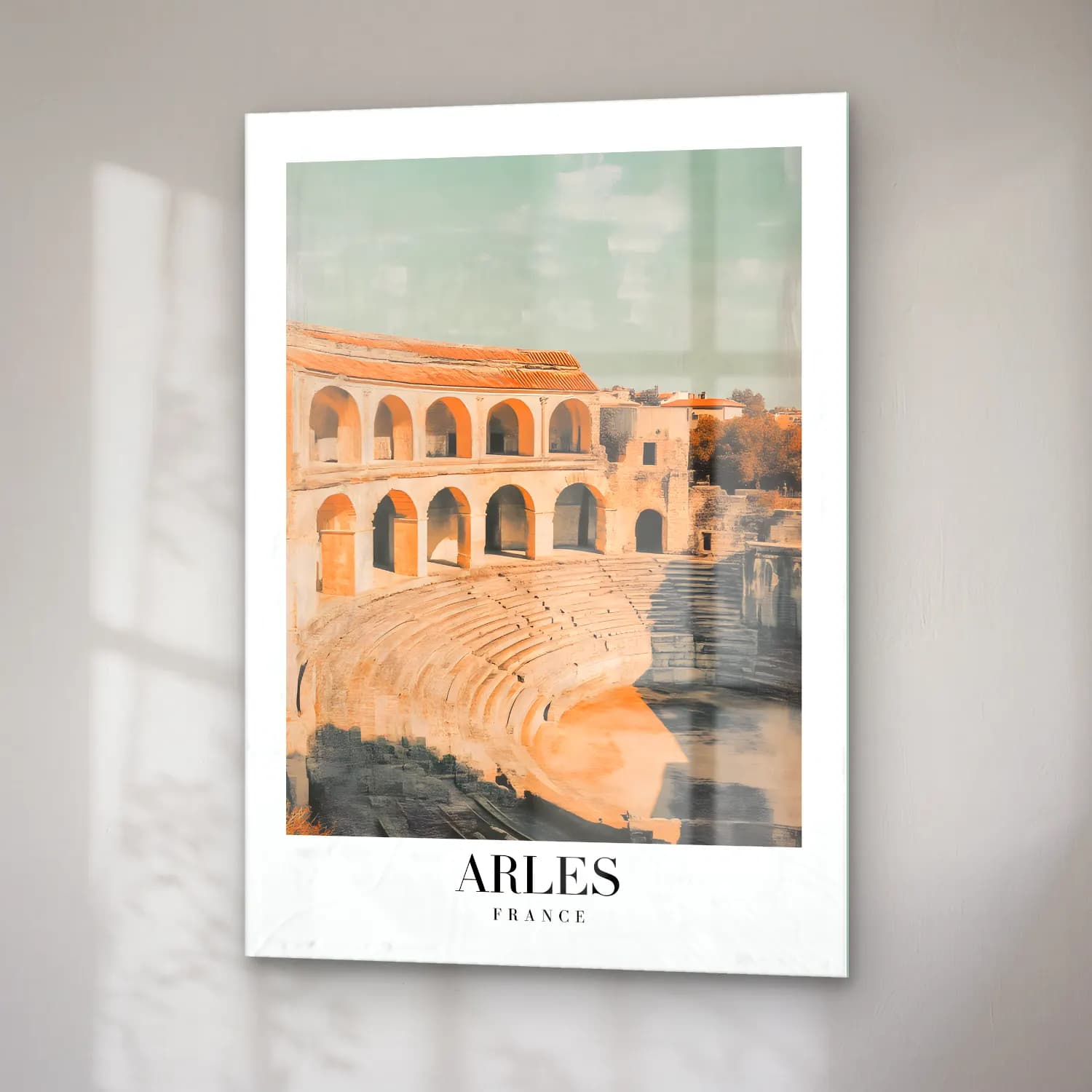 Pastel Roma No. 8 cam tablo — sağ açıdan görünüm