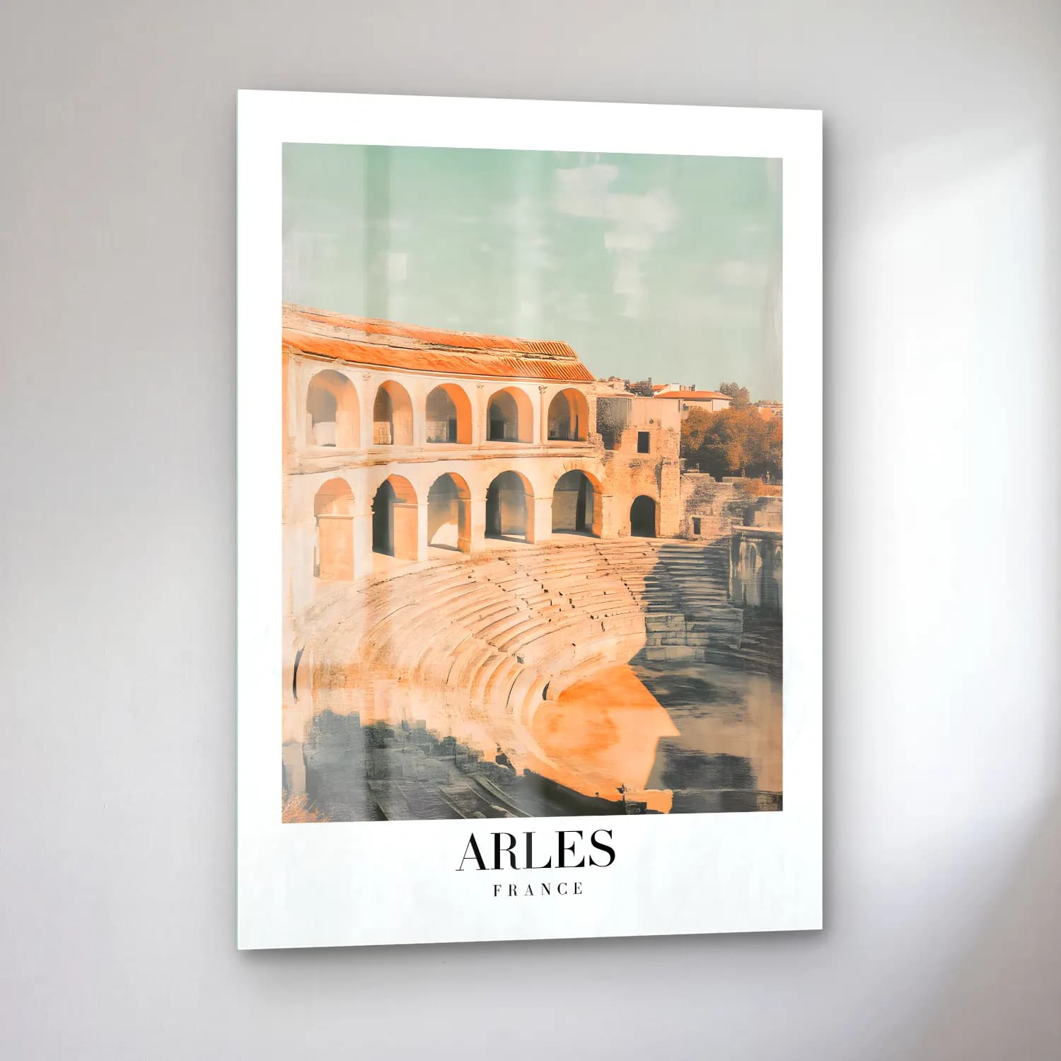 Pastel Roma No. 8 cam tablo — sol açıdan görünüm
