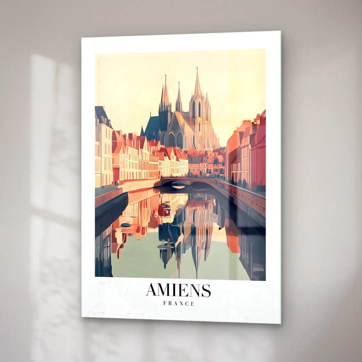 Vintage Poster Katedral No. 12 cam tablo — sağ açıdan görünüm