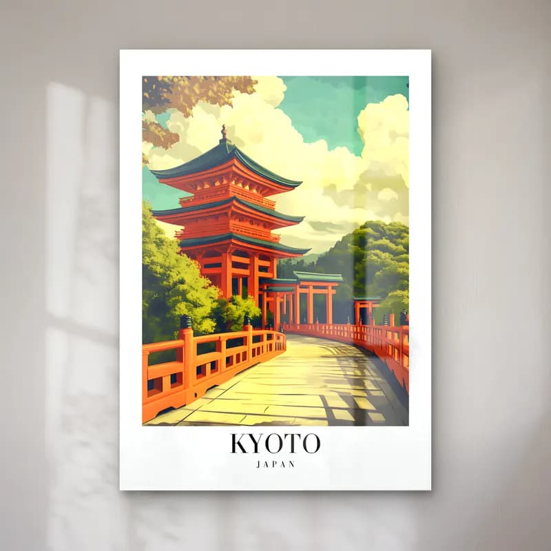 Vintage Japon Şehri No. 5 cam tablo — Vintage Japon Şehri No. 5 — vintage japon şehri