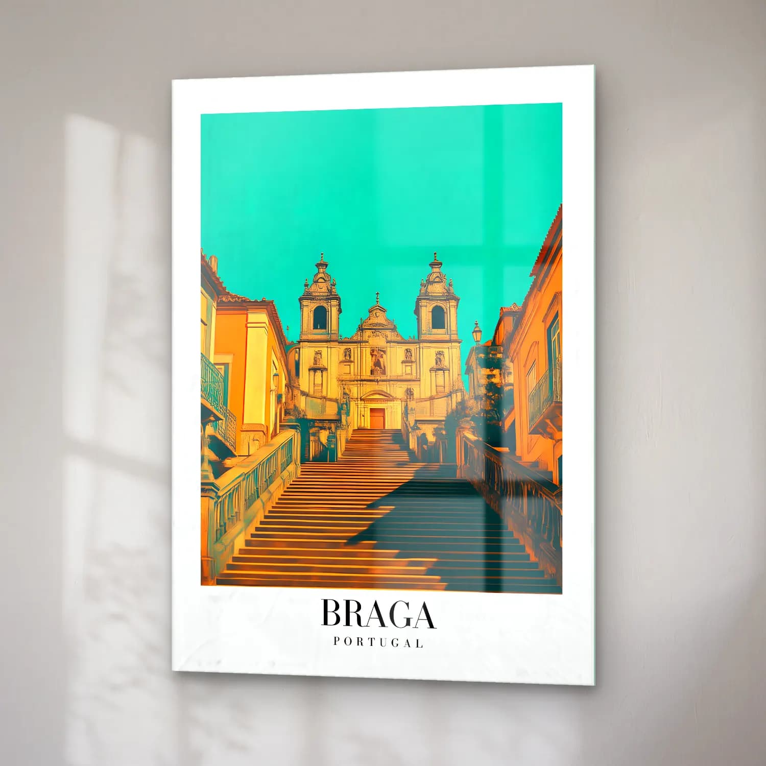Pastel Katedral No. 12 cam tablo — sağ açıdan görünüm