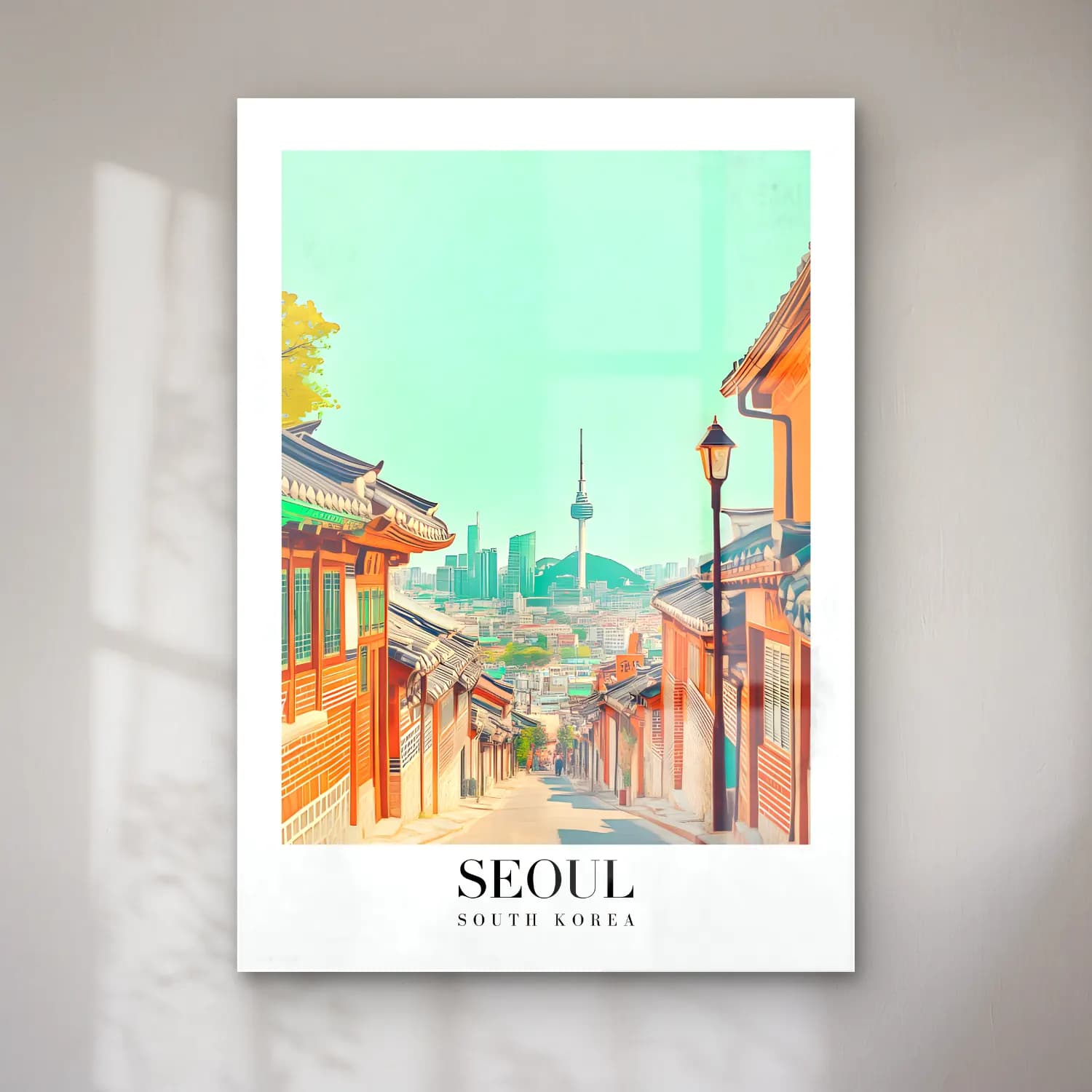 Pastel Japon Şehri No. 16 cam tablo — Pastel Japon Şehri No. 16 — pastel japon şehri