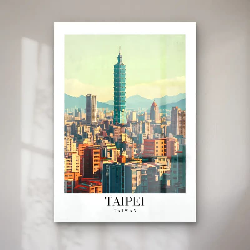Pastel Japon Şehri No. 17 cam tablo — Pastel Japon Şehri No. 17 — pastel japon şehri