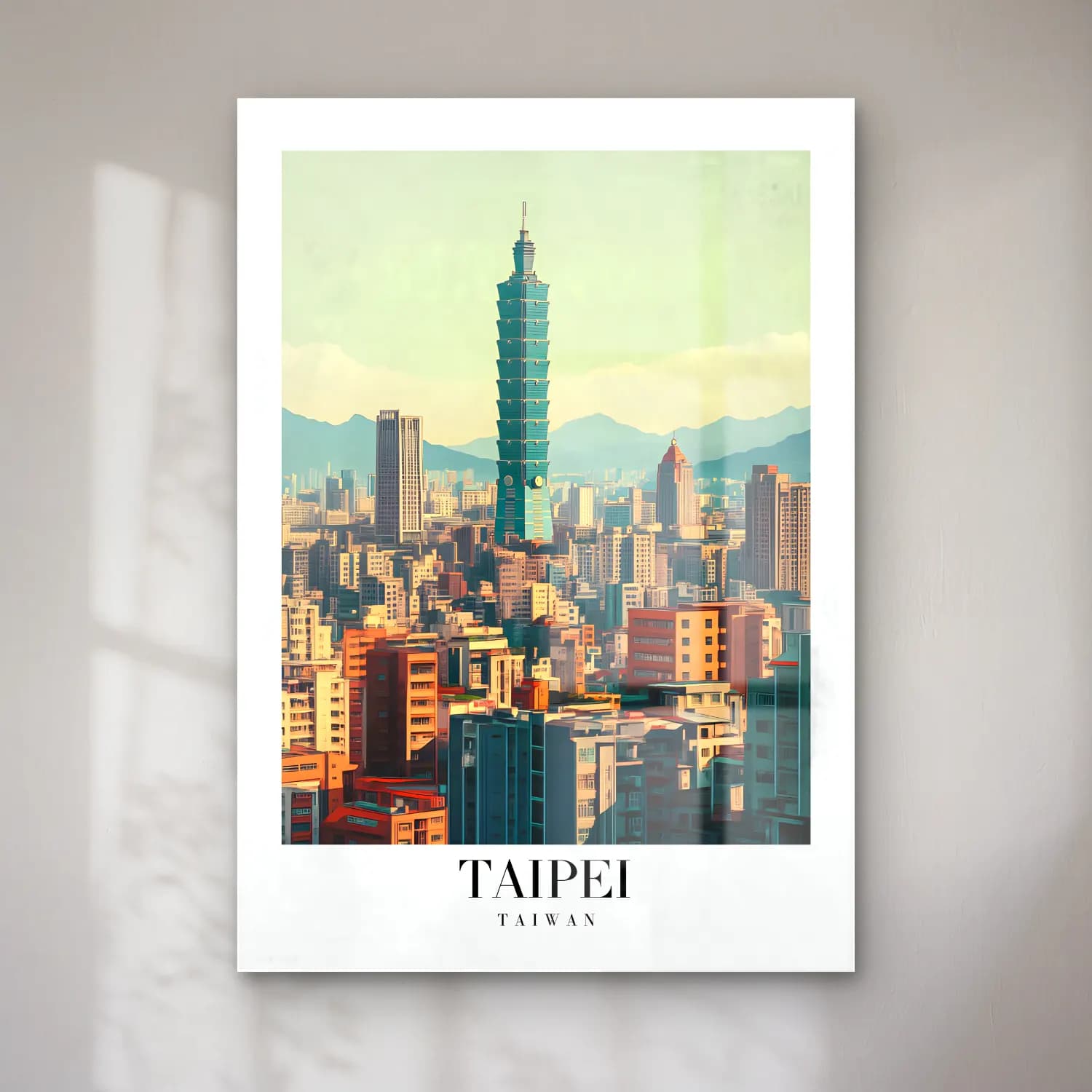 Pastel Japon Şehri No. 17 cam tablo — Pastel Japon Şehri No. 17 — pastel japon şehri