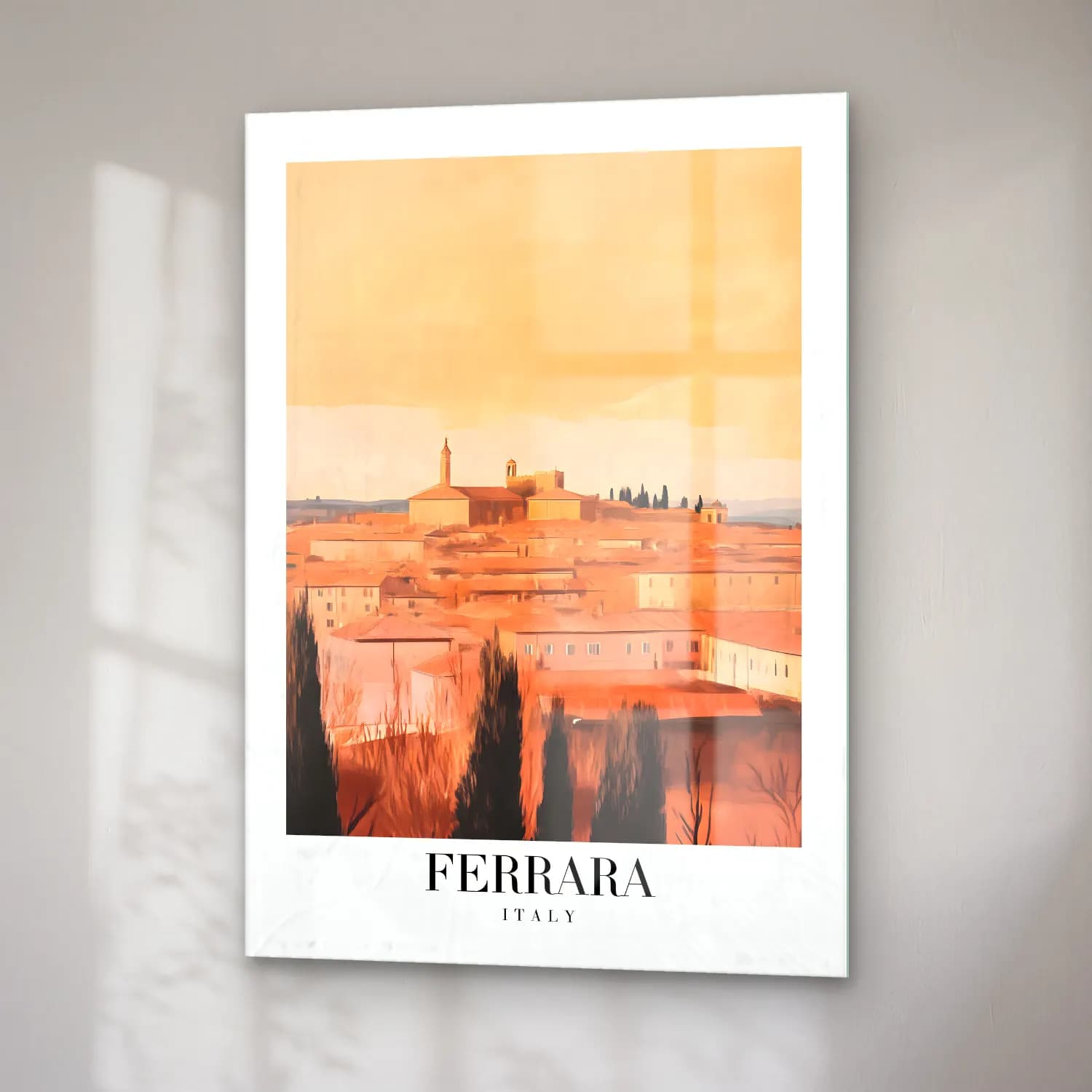 Pastel Roma No. 10 cam tablo — sağ açıdan görünüm