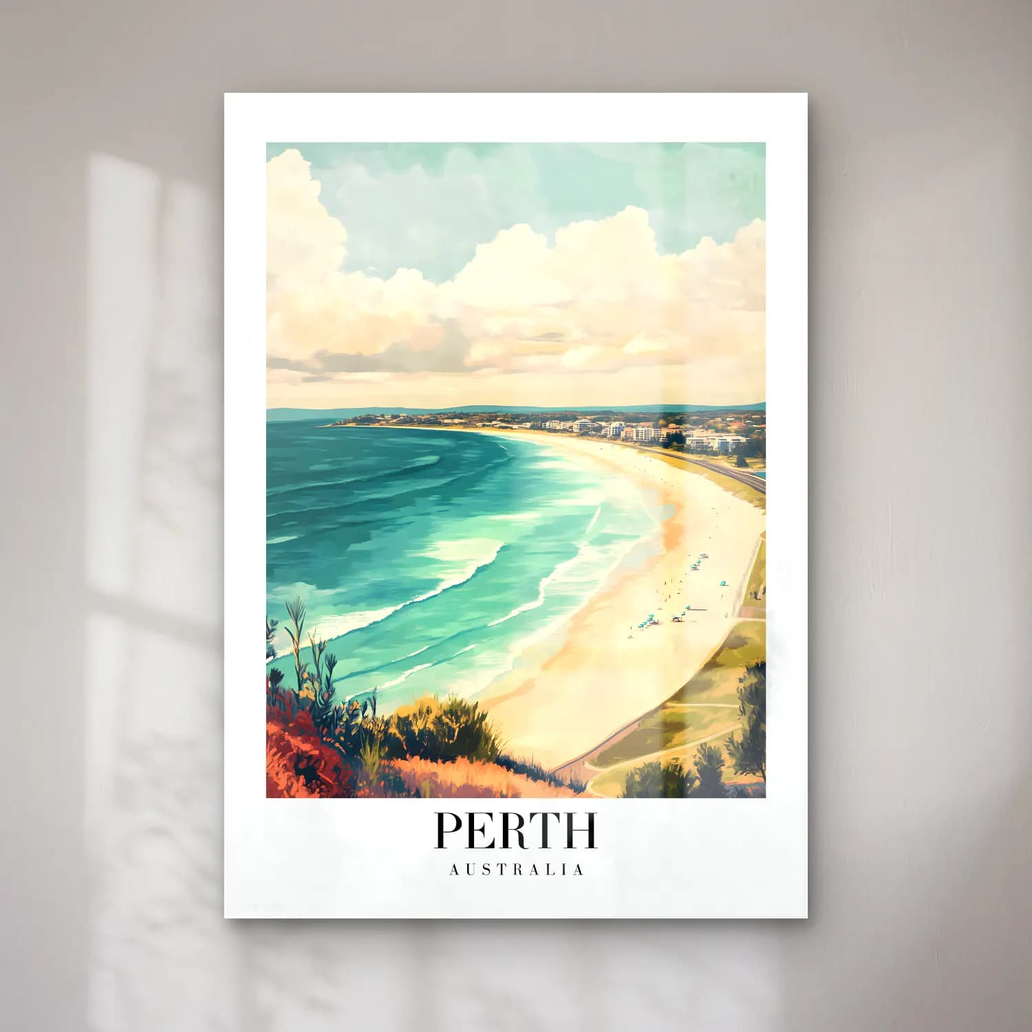 Pastel Dalgalı Sahil No. 30 cam tablo — Pastel Dalgalı Sahil No. 30 — pastel dalgalı sahil