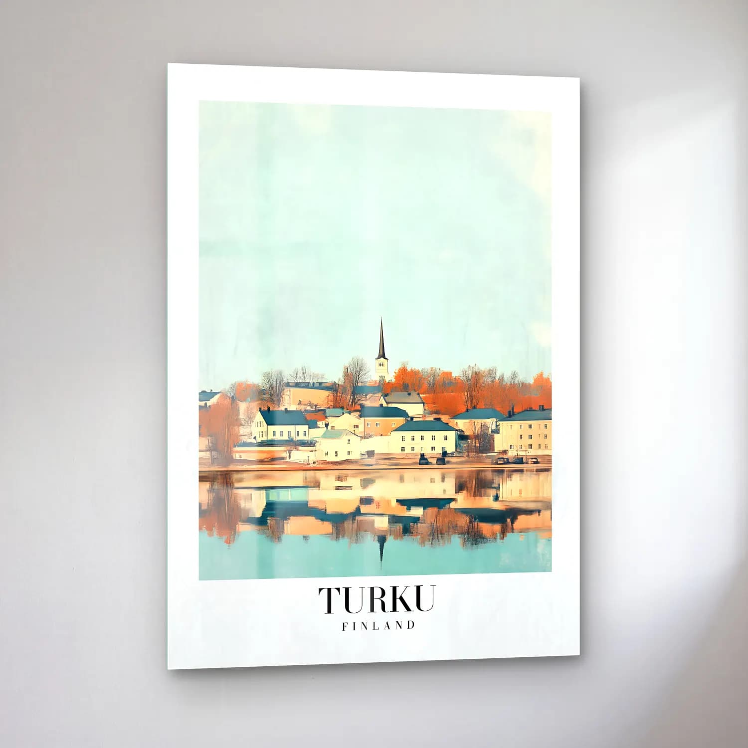 Pastel Katedral No. 16 cam tablo — sol açıdan görünüm