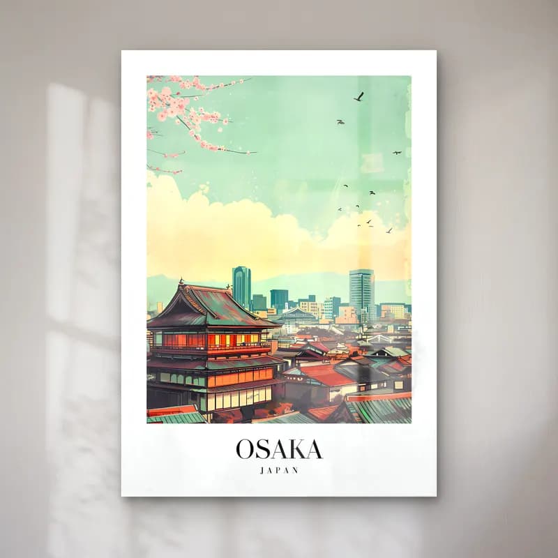 Japon Baskı Japon Şehri No. 46 cam tablo — Japon Baskı Japon Şehri No. 46 — japon baskı japon şehri