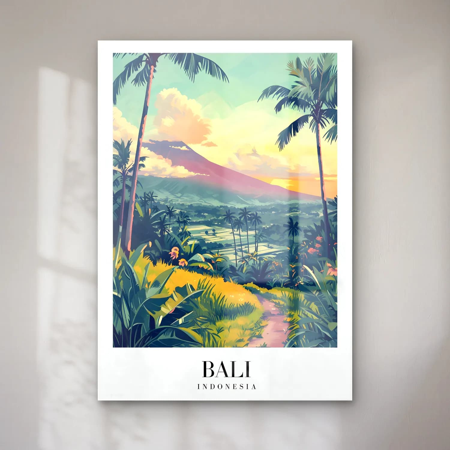 Pastel Dağ Manzarası No. 10 cam tablo — Pastel Dağ Manzarası No. 10 — pastel dağ manzarası