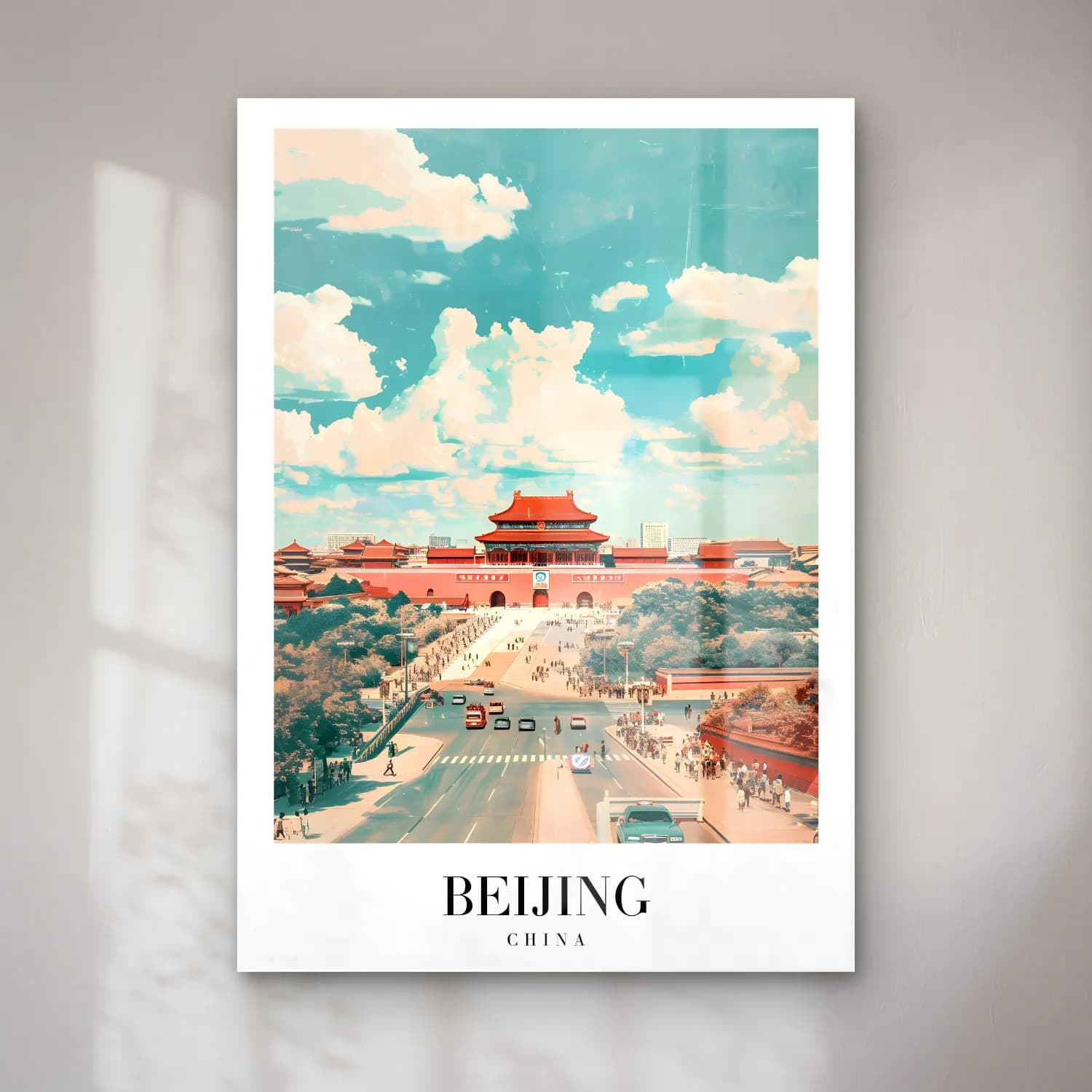 Pastel Japon Şehri No. 10 cam tablo — Pastel Japon Şehri No. 10 — pastel japon şehri