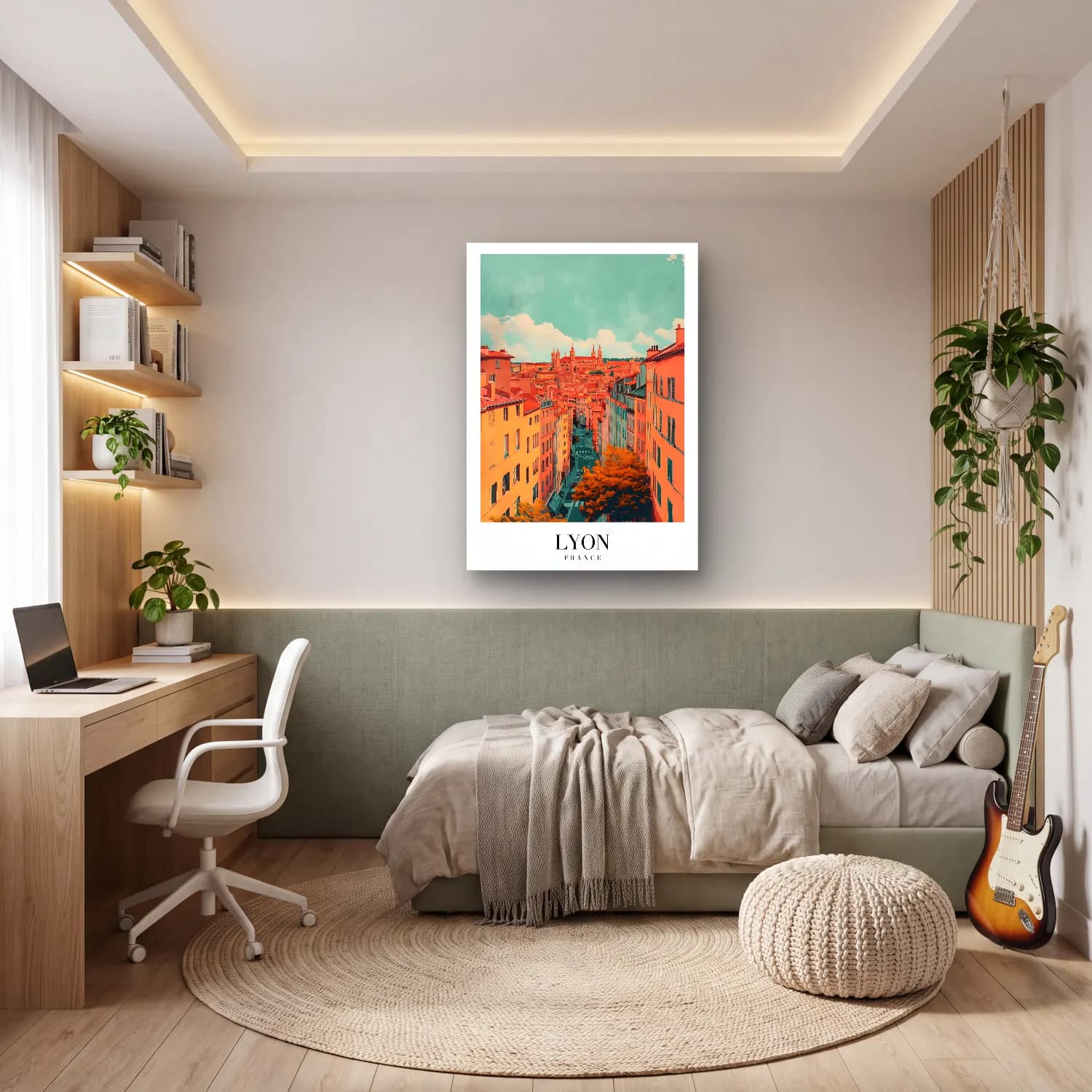 Pastel Roma – Turuncu Tonlar cam tablo — genç odasında