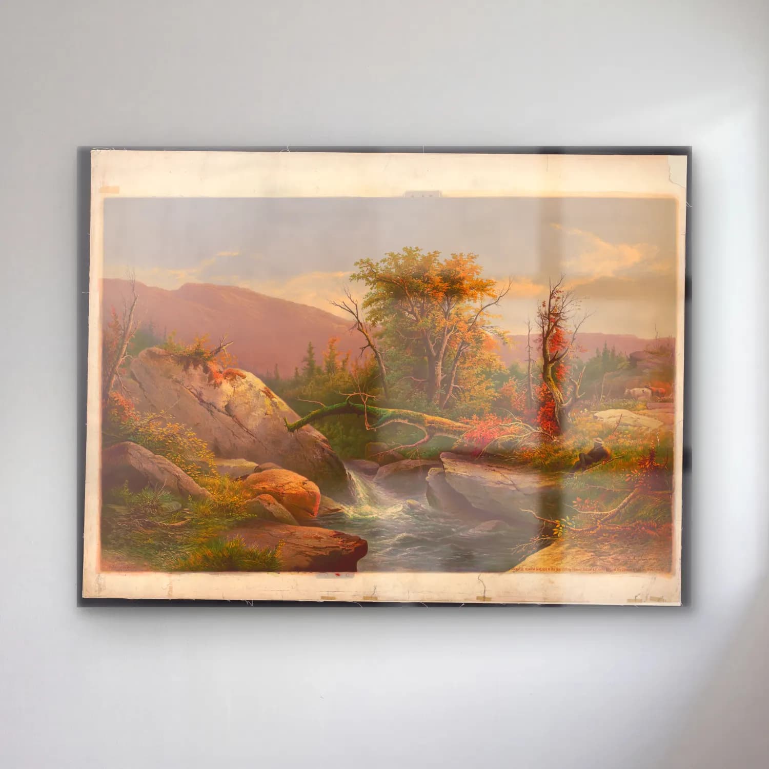 Yağlı Boya Kırda Nehir No. 40 cam tablo — Yağlı Boya Kırda Nehir No. 40 — yağlı boya kırda nehir