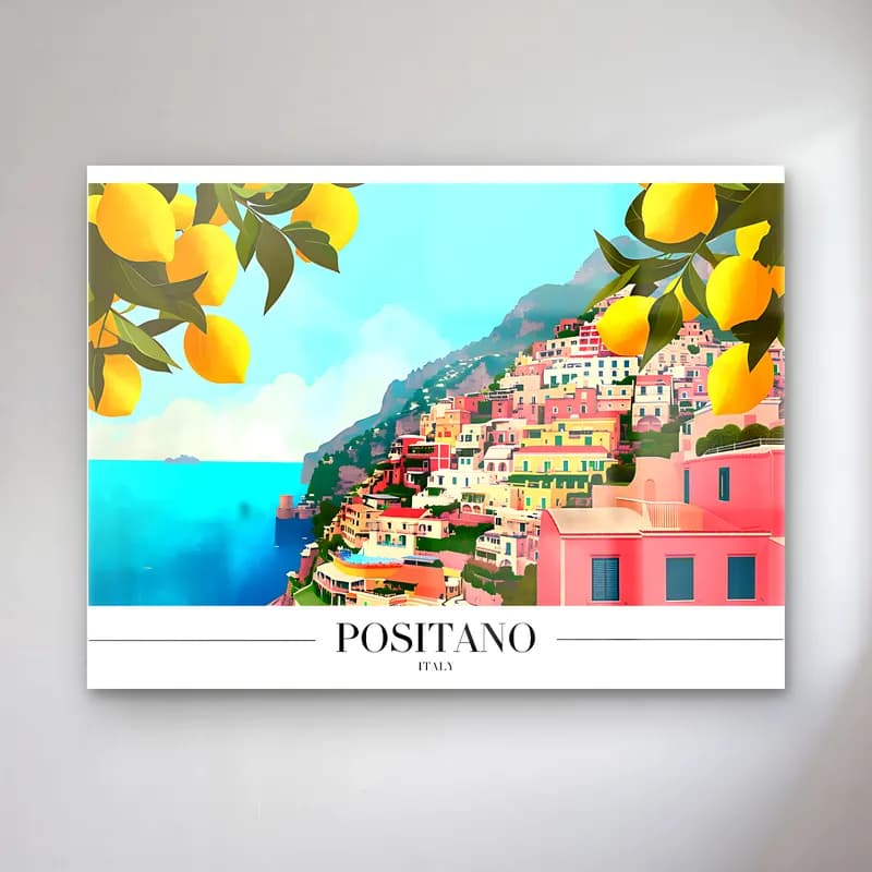 Vintage Poster İtalyan Sahili No. 3 cam tablo — Vintage Poster İtalyan Sahili No. 3 — vintage poster i̇talyan sahili