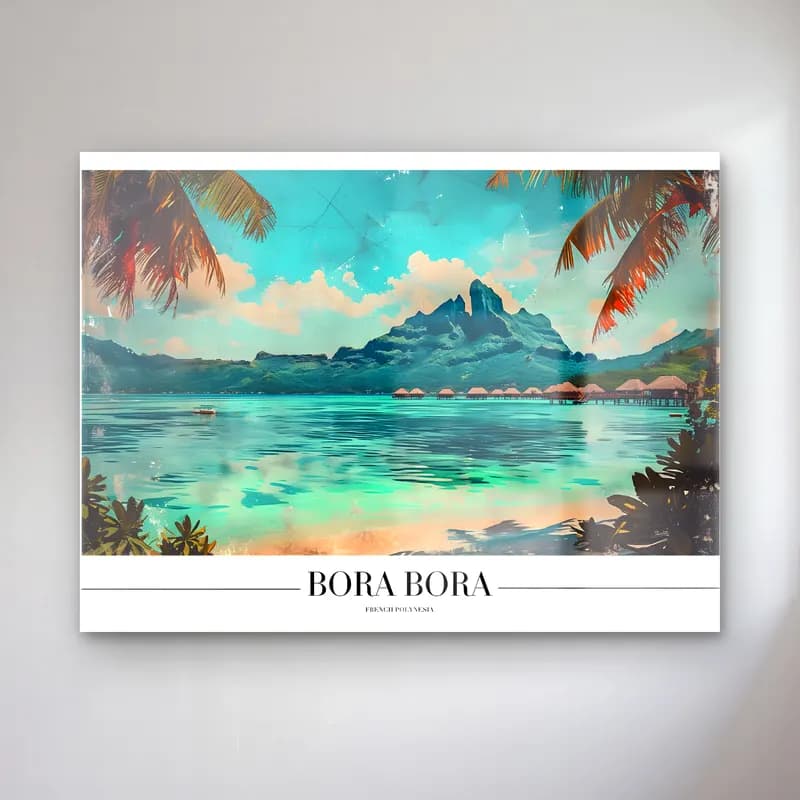 Boho Göl ve Dağlar cam tablo — Boho Göl ve Dağlar — boho göl ve dağlar