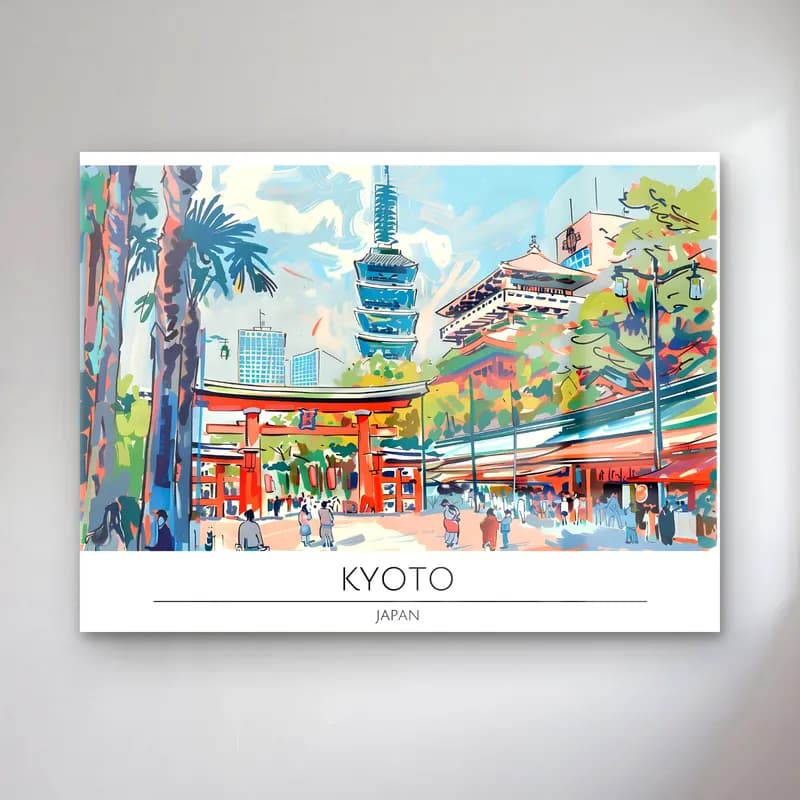 Japon Baskı Japon Şehri No. 48 cam tablo — Japon Baskı Japon Şehri No. 48 — japon baskı japon şehri