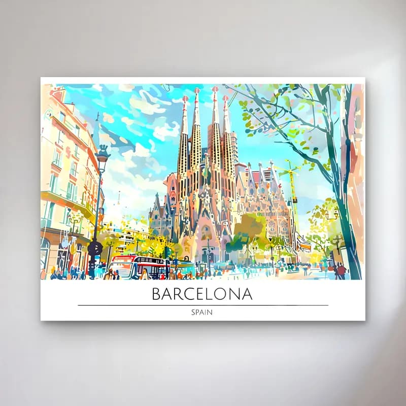 Pop Art Katedral – Mavi Tonlar cam tablo — Pop Art Katedral – Mavi Tonlar — pop art katedral
